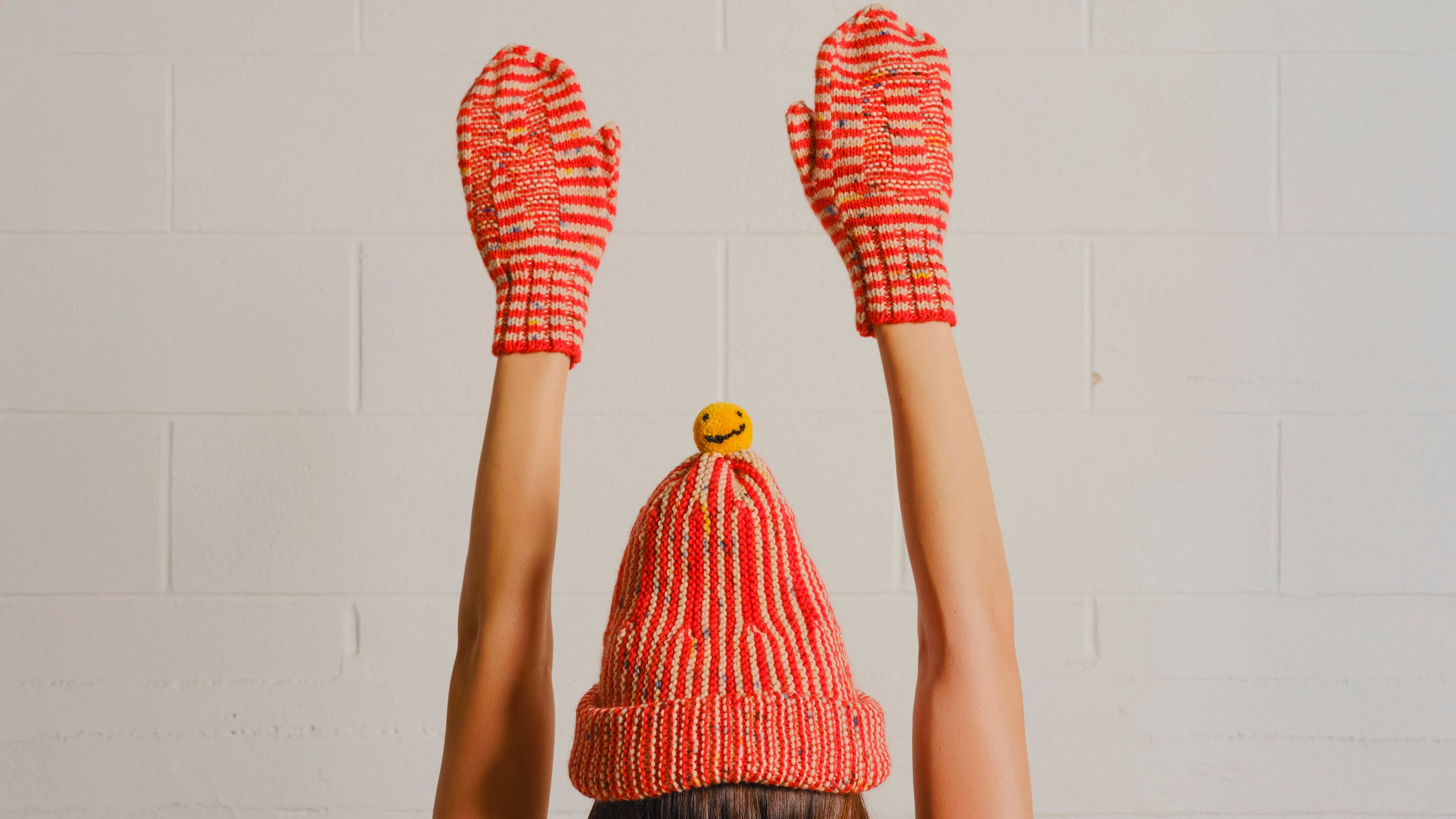NO Mittens and Garter Stripe Hat Knitting Patterns