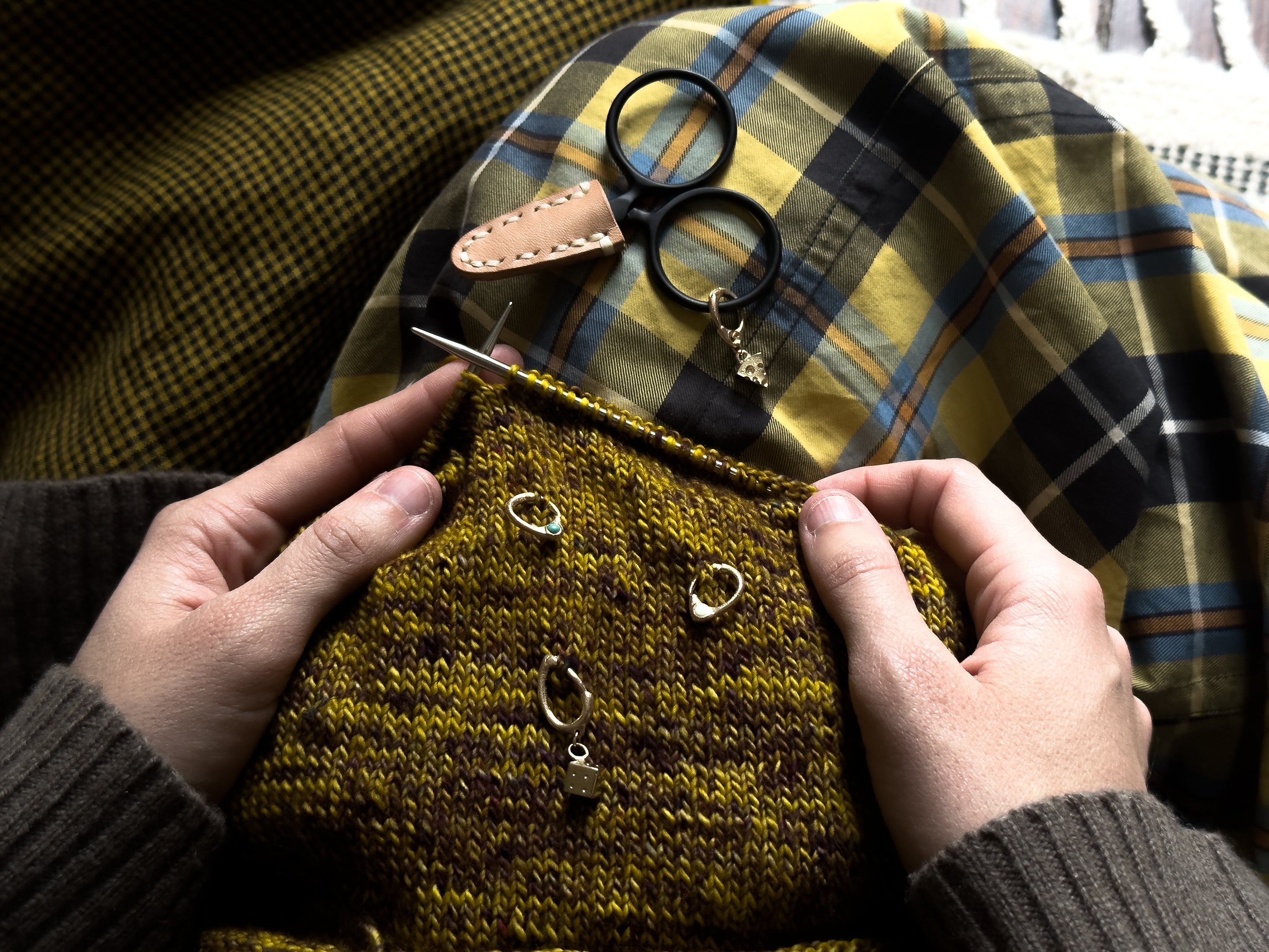 Stitch Marker + Progress Keeper Collab with Jeweler Bryan Hansen