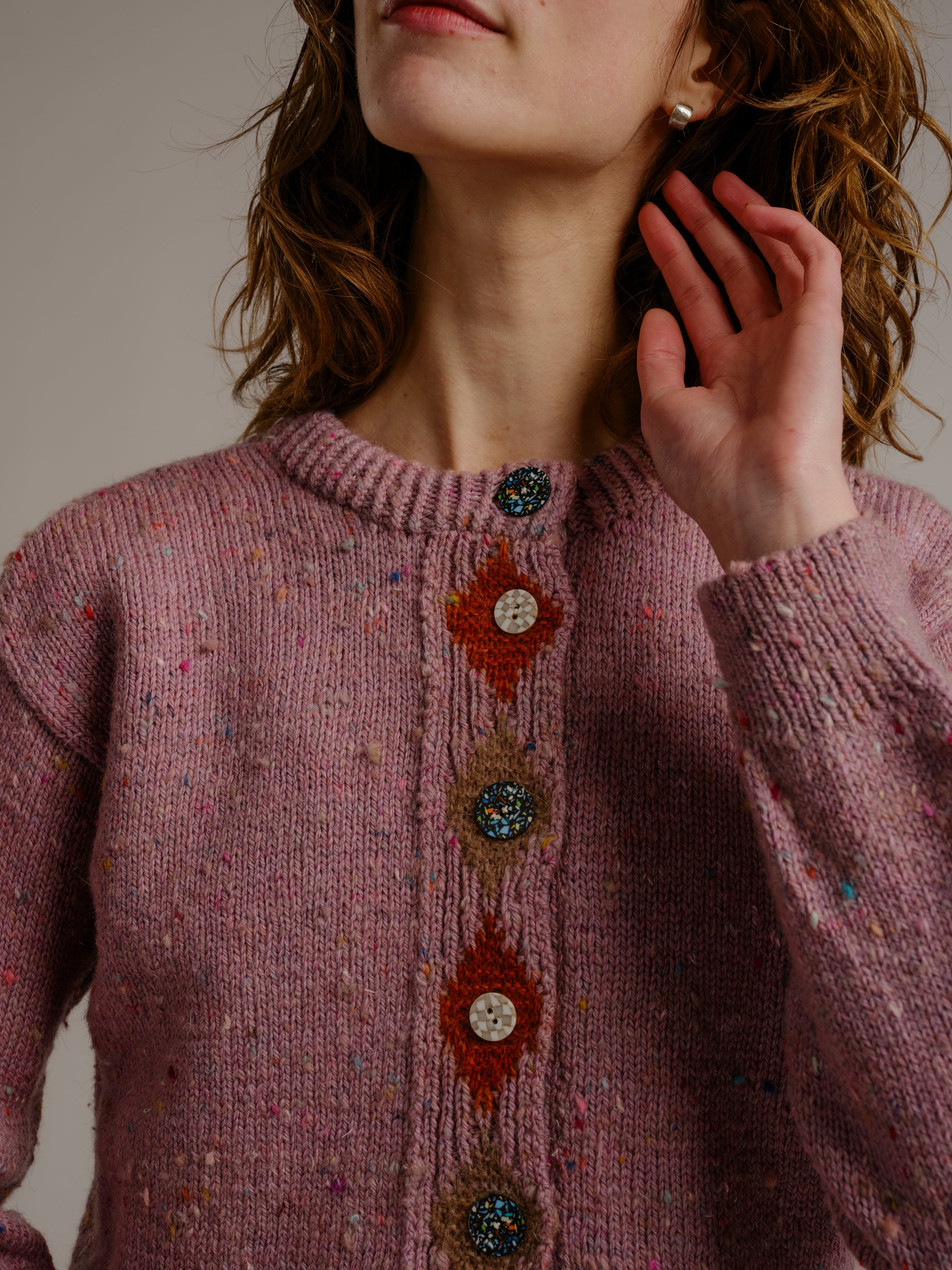 Diamond Placket Cardigan Pattern