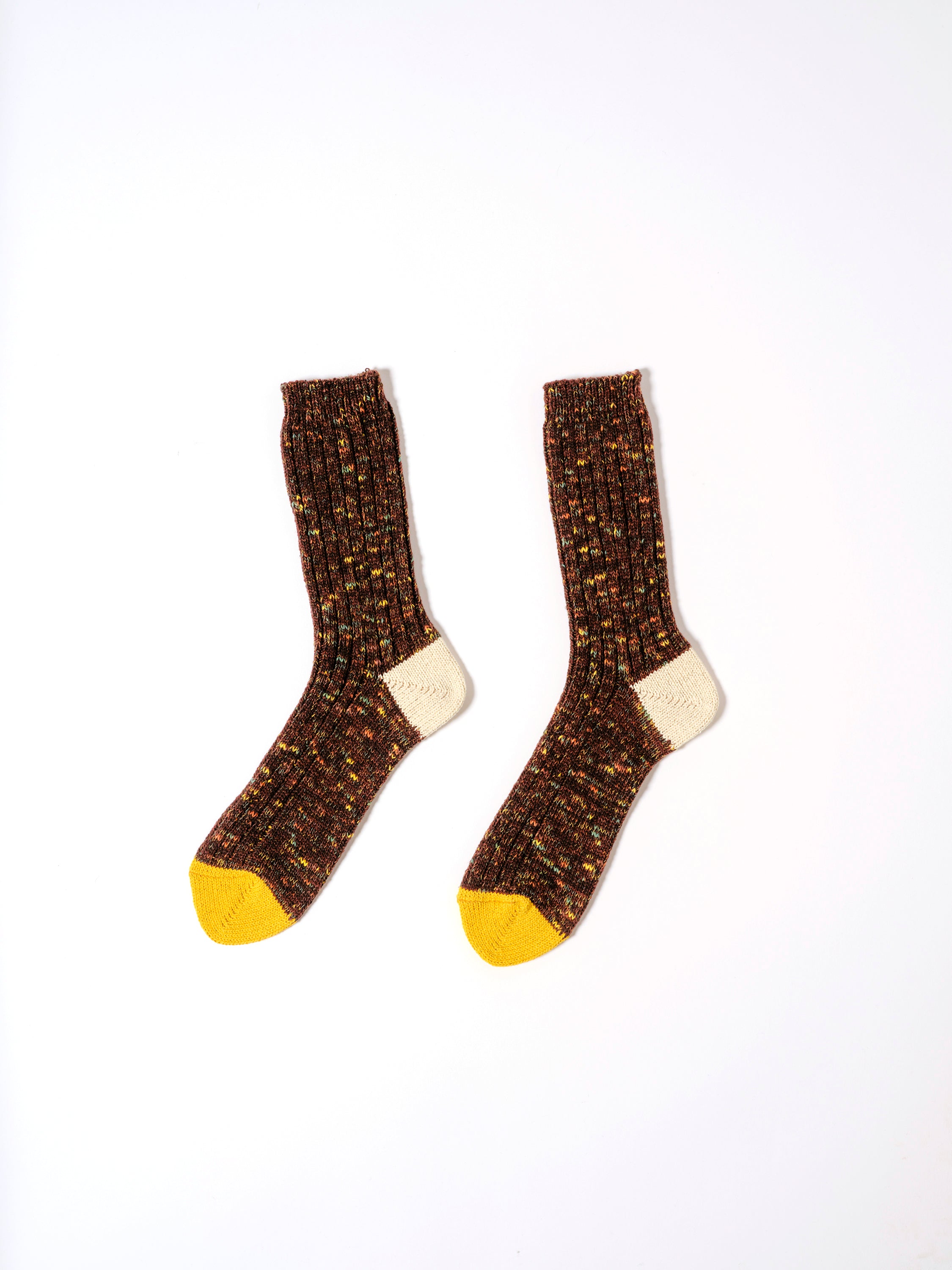 Wool Crew Socks - Walnut