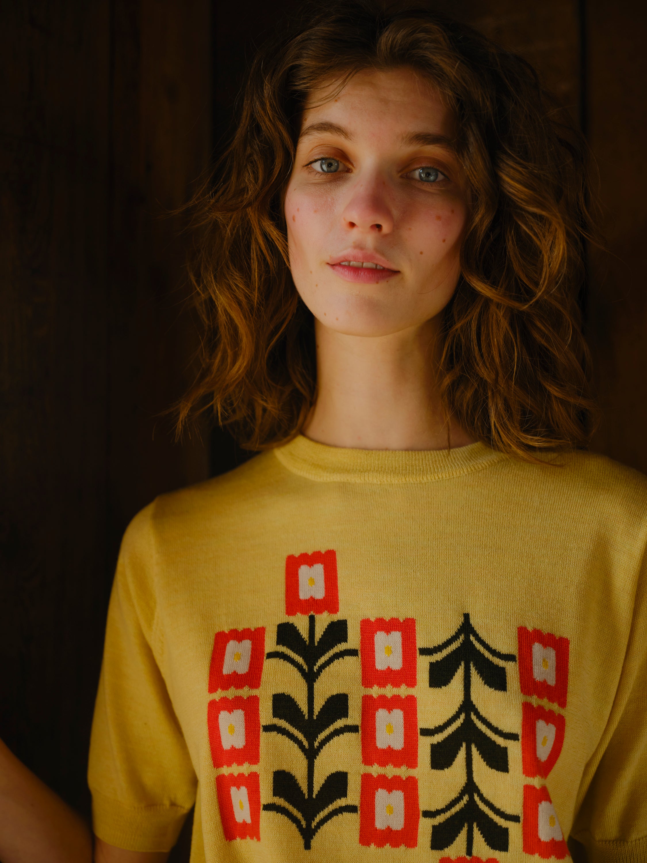 Zinnia Flower Sweater Tee
