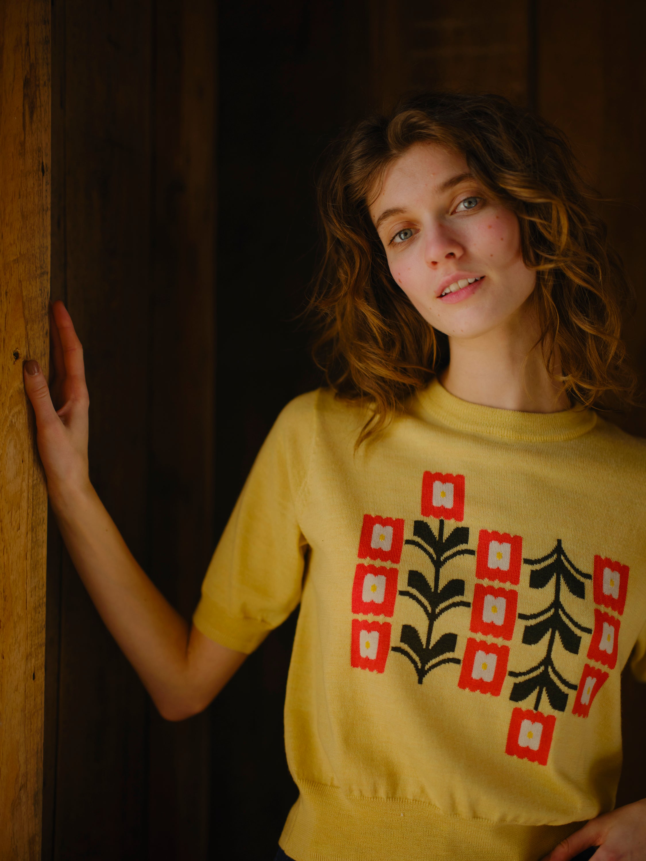 Zinnia Flower Sweater Tee
