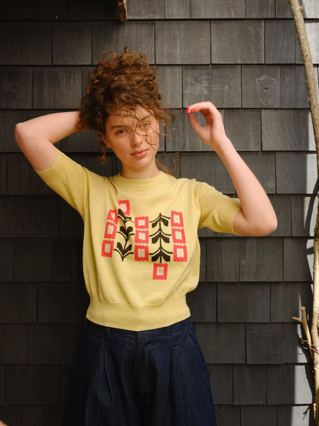 Zinnia Flower Sweater Tee