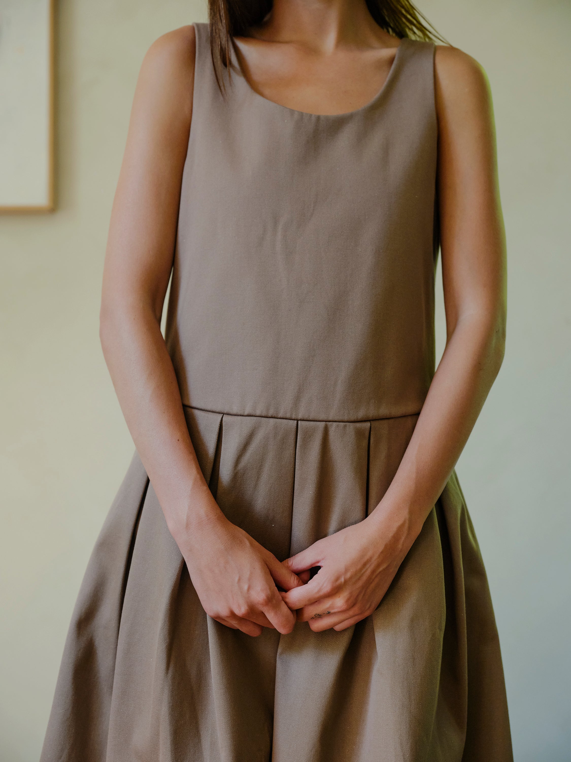 Edie Dress - Chestnut Twill