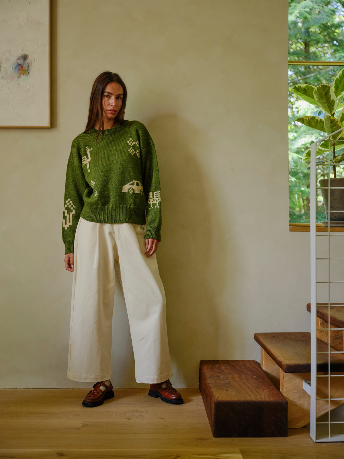 X90 + Birds Sweater - Terra