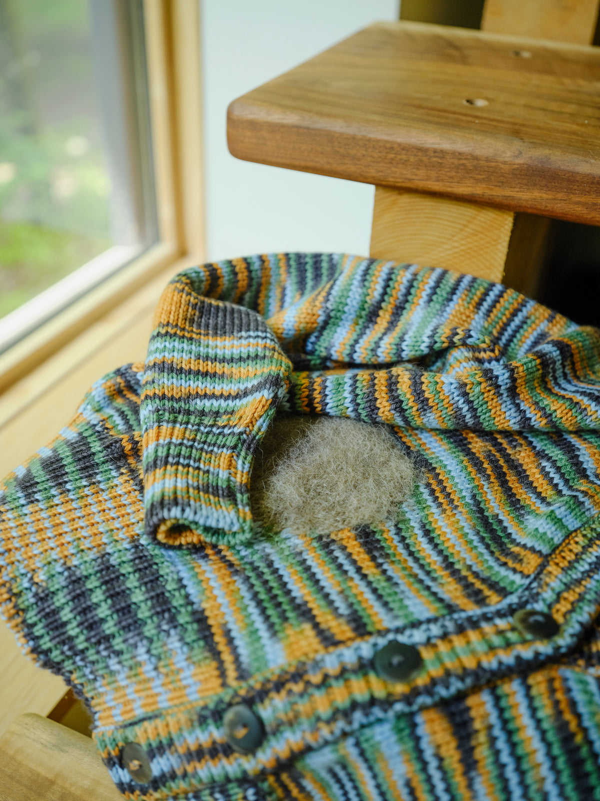Space Dye Dot Cardigan - Storm