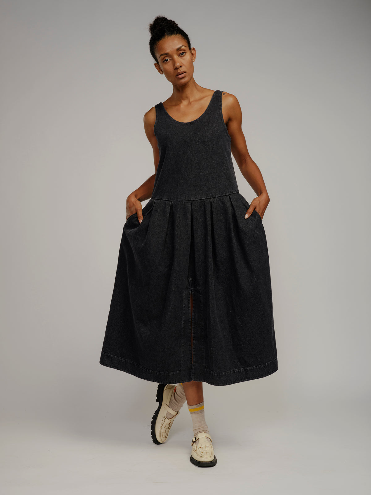 Edie Dress - Black Denim