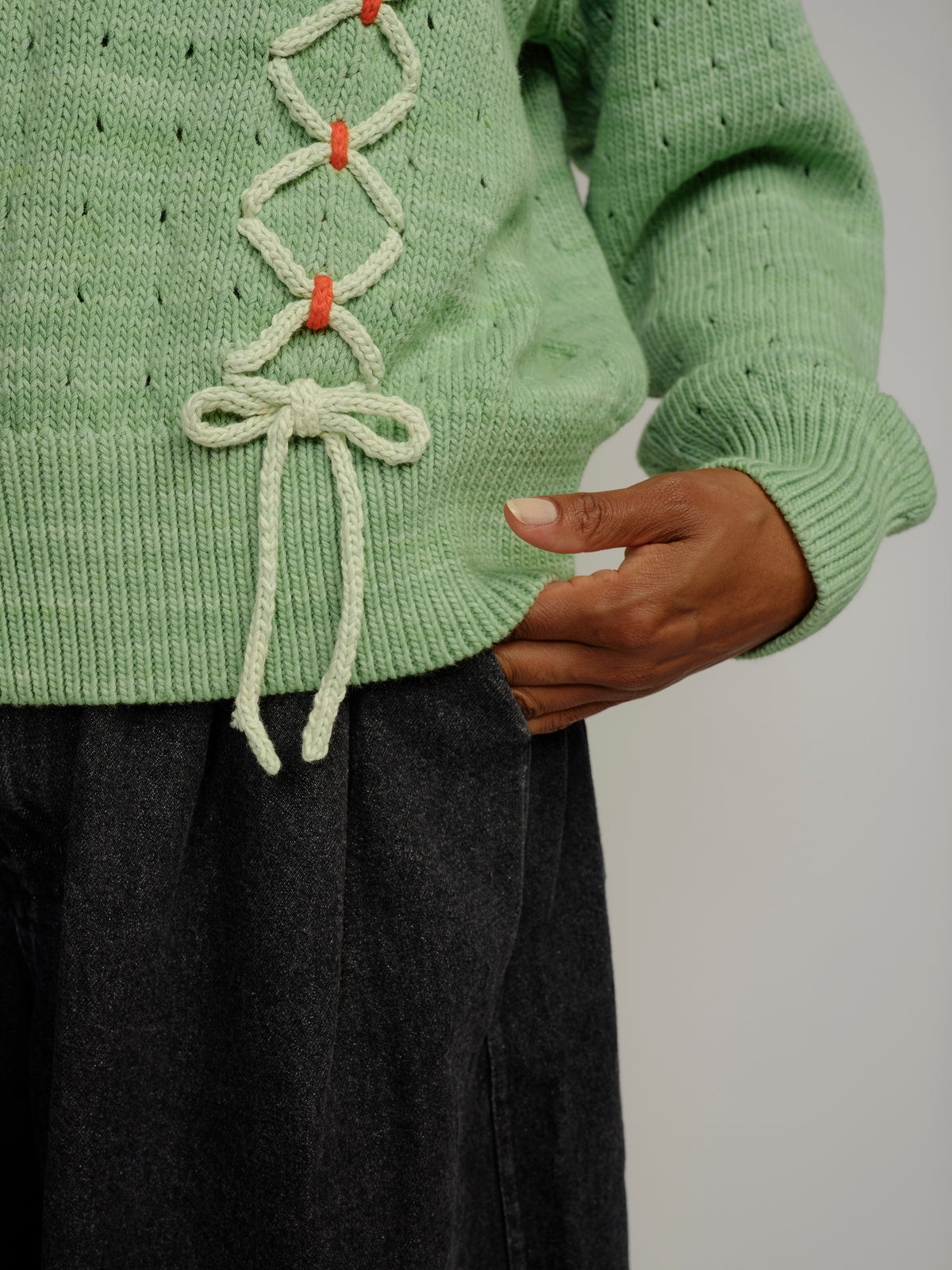 Laced Sweater - Bud