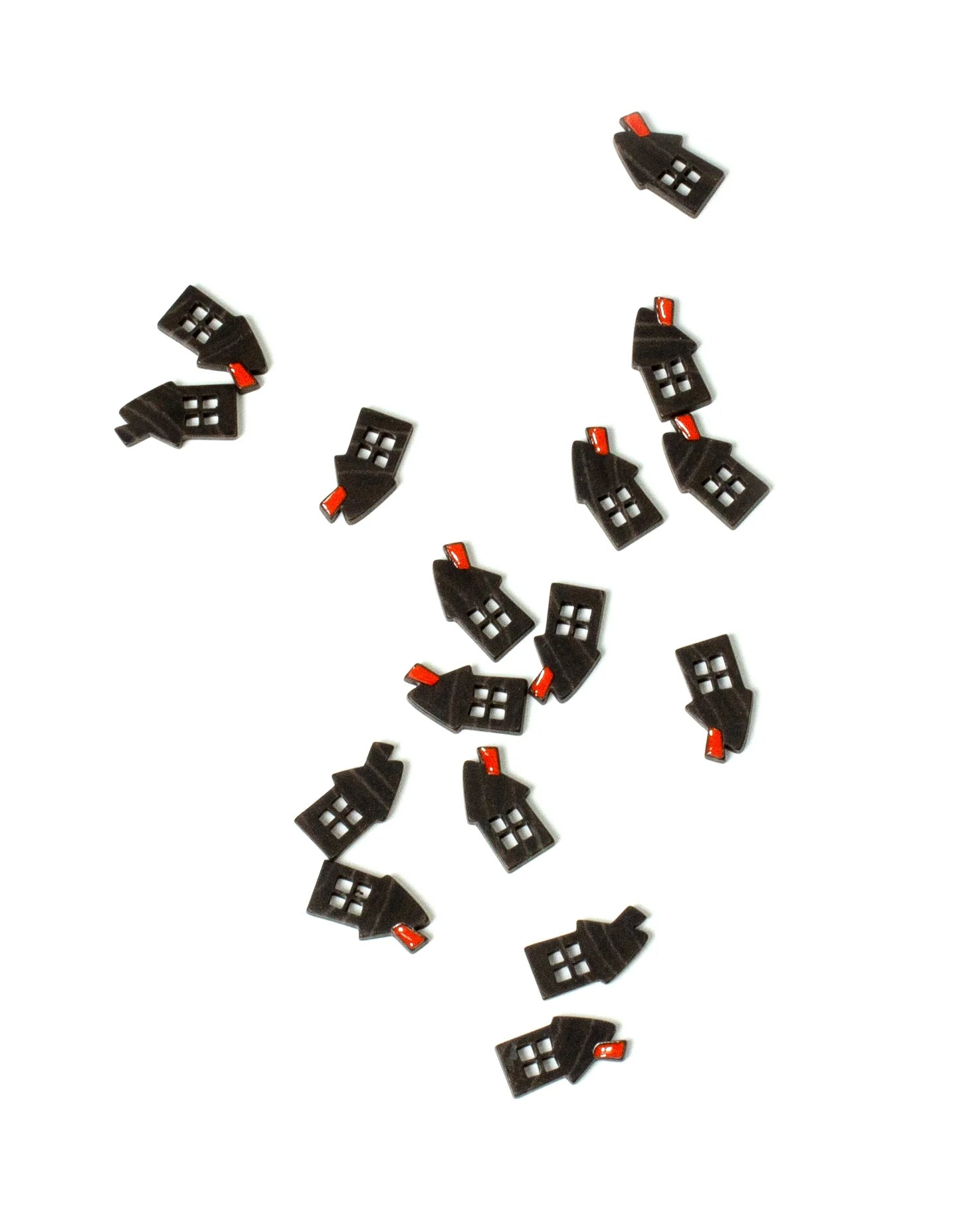 Houses with Orange Chimneys 18mm x 10mm