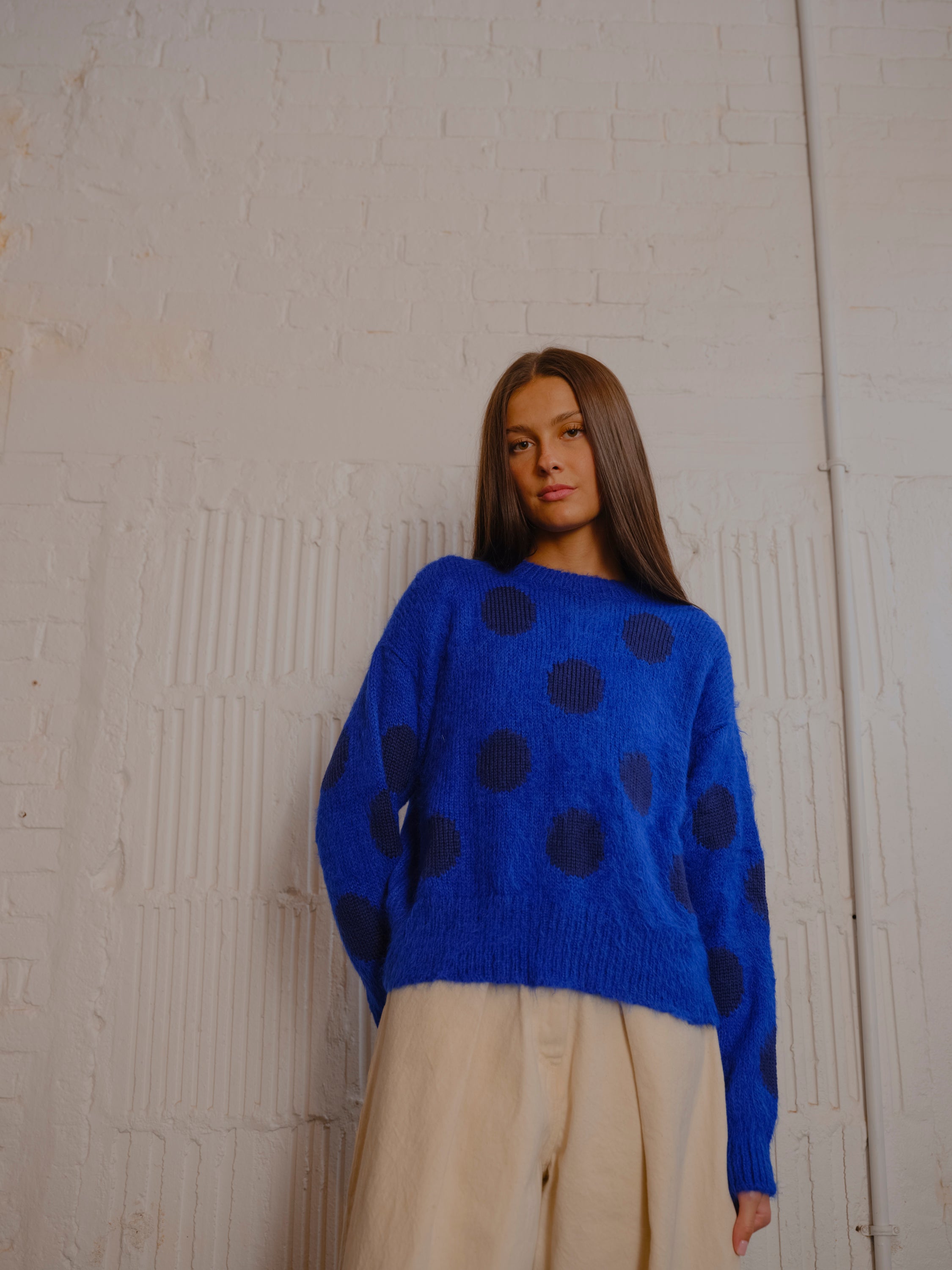 Cerulean Dots Sweater