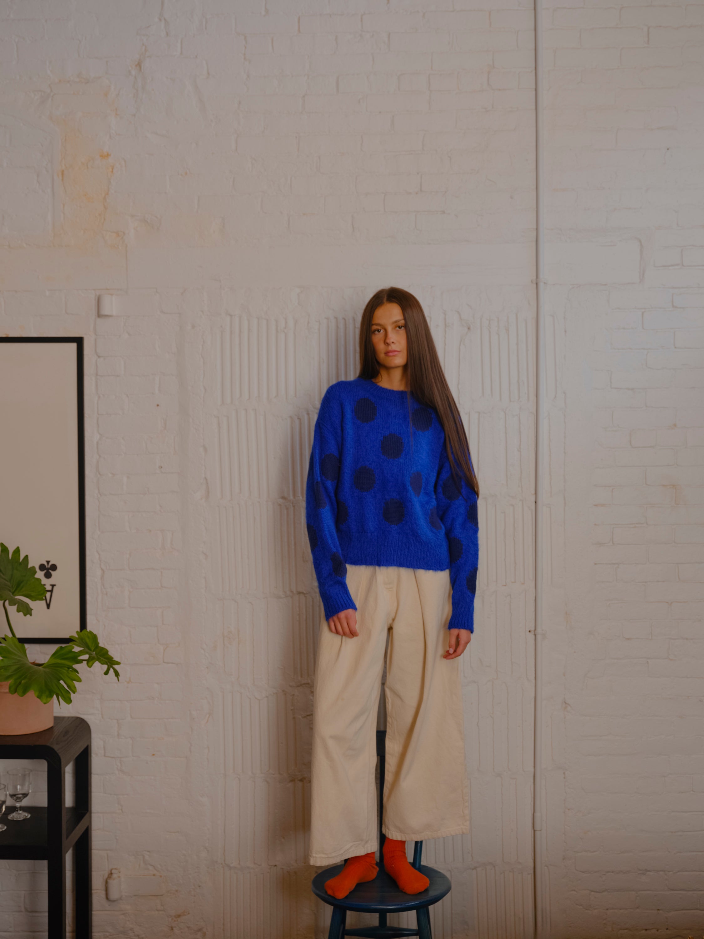 Cerulean Dots Sweater