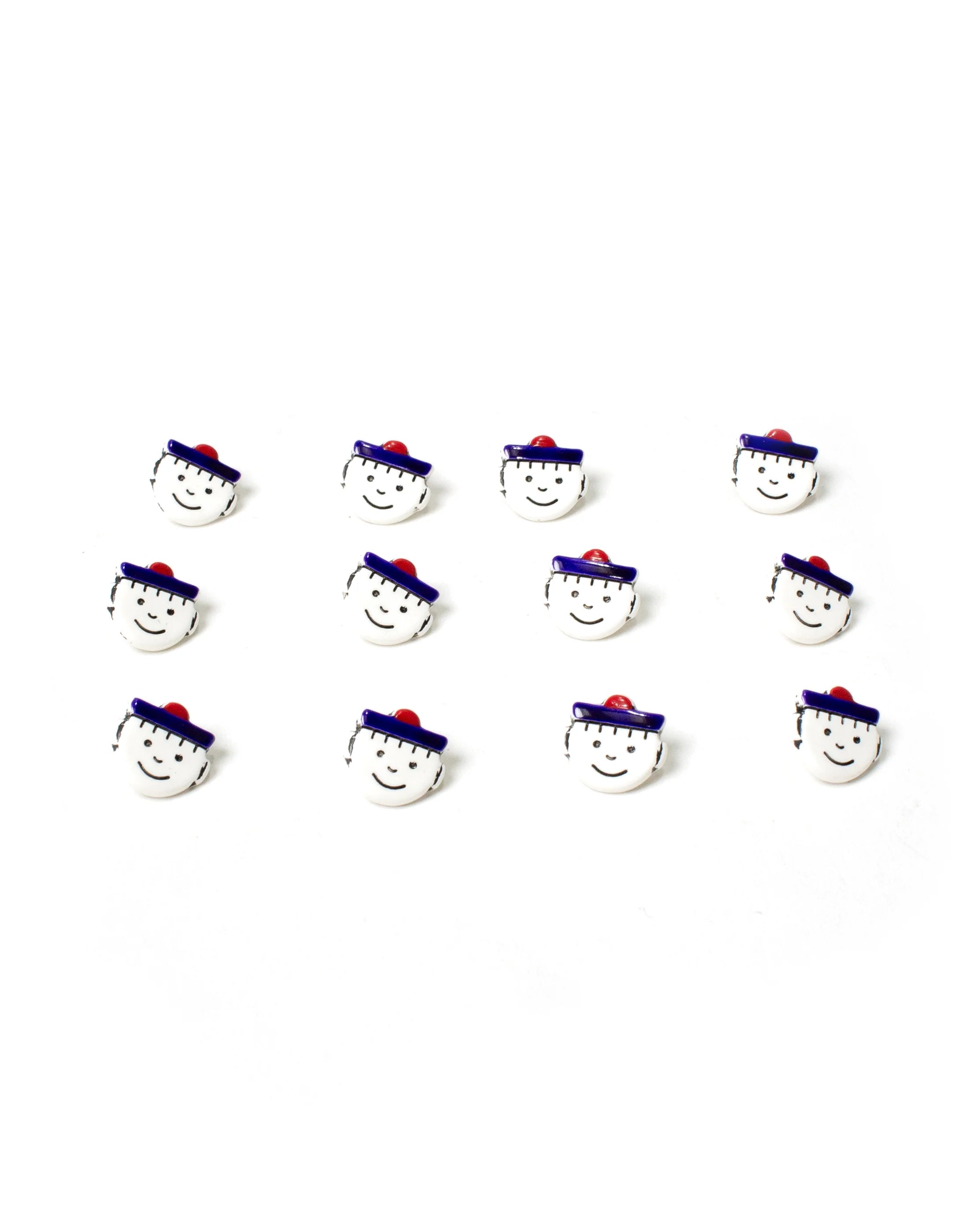 Sailor Faces with Pom Pom Buttons 12mm