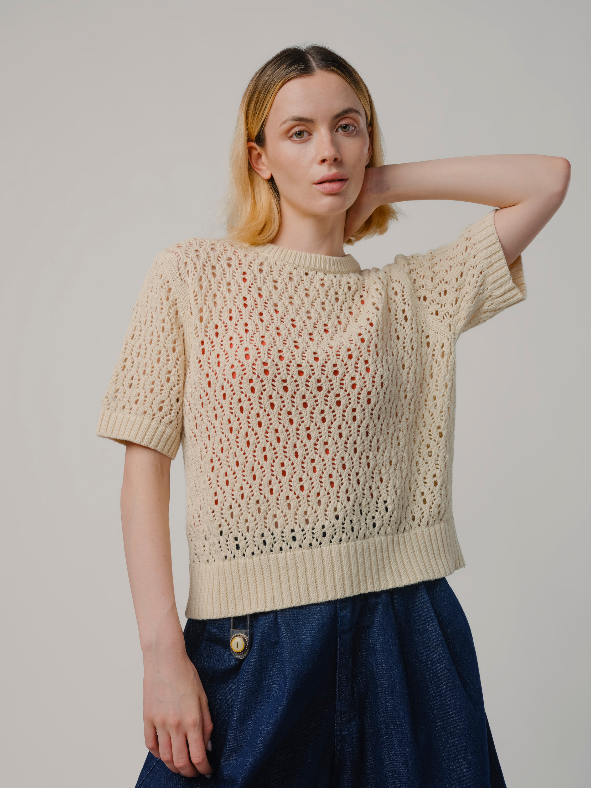 Natural Edie Sweater Tee