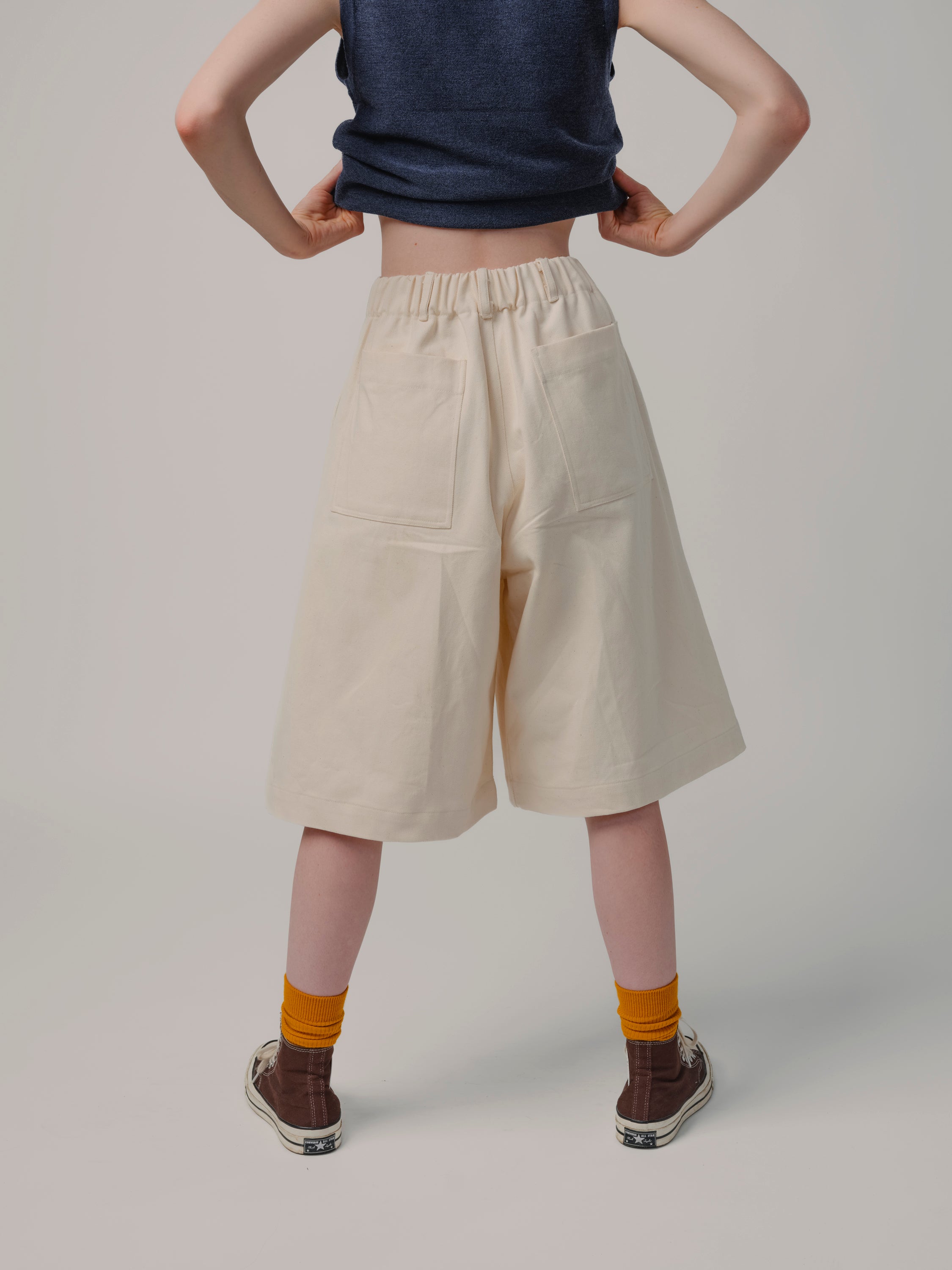 Natural Denim Woven Short