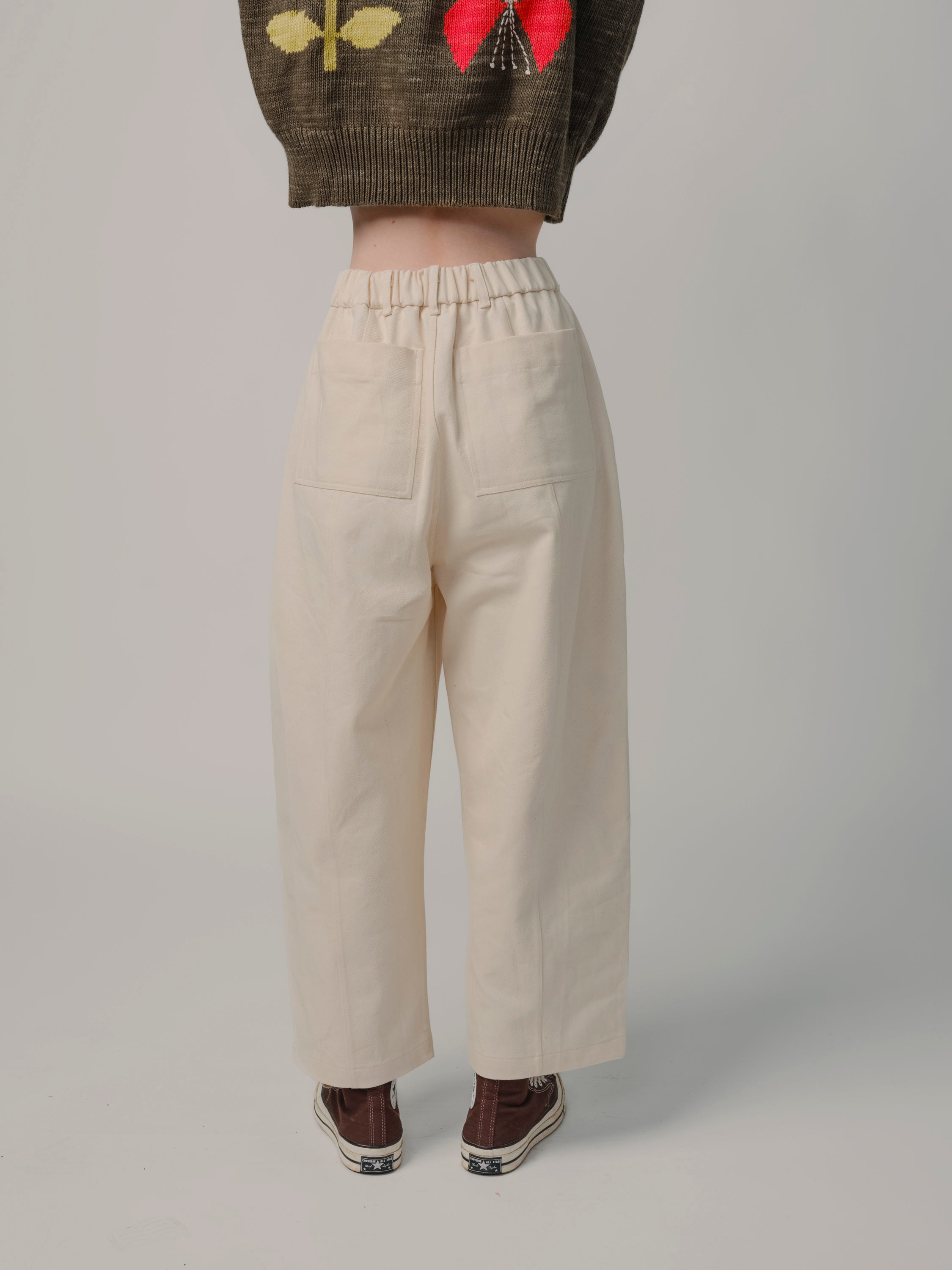 Natural Denim Woven Pants
