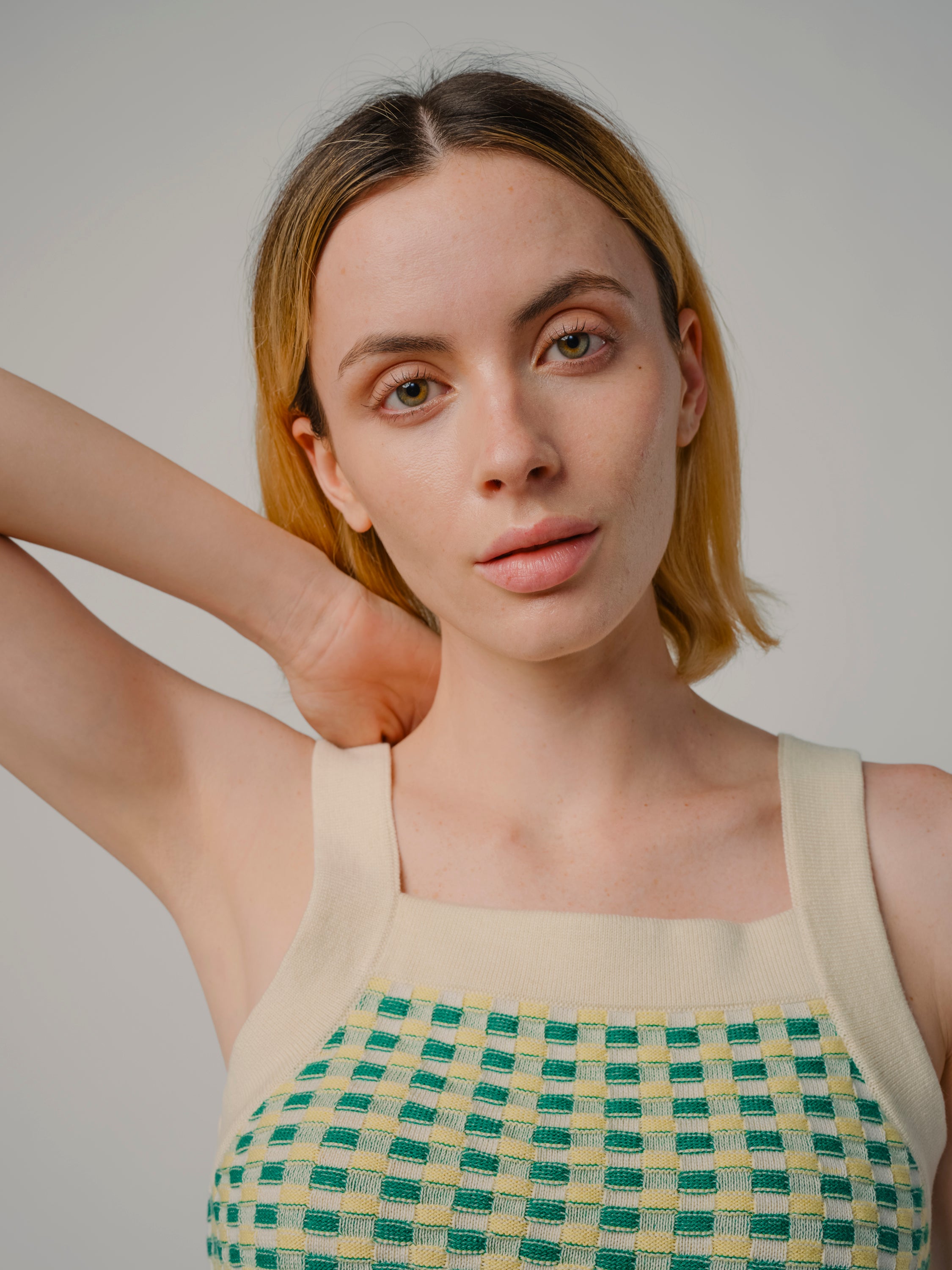 Grass Stitchy Grid Tank