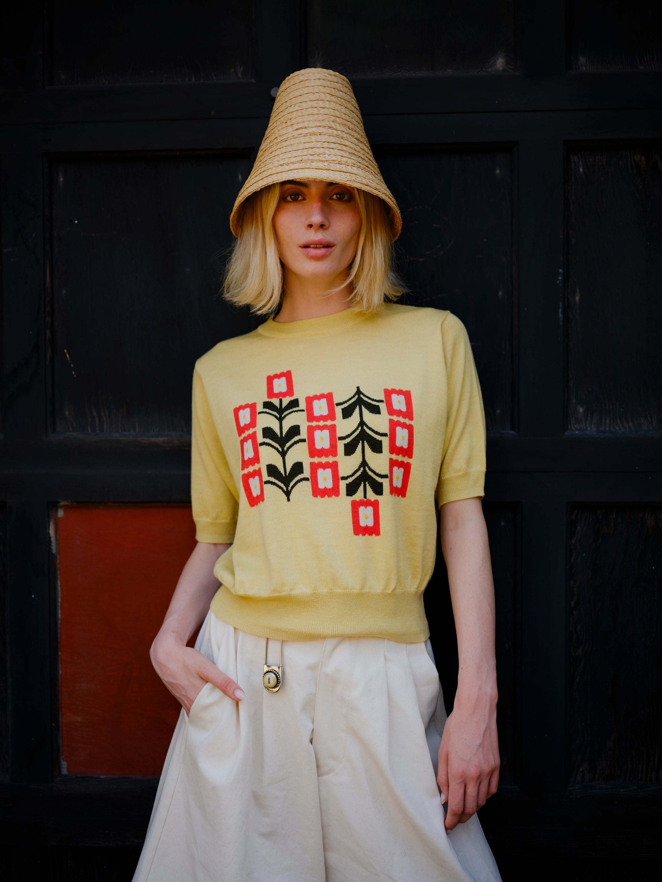 Zinnia Flower Sweater Tee