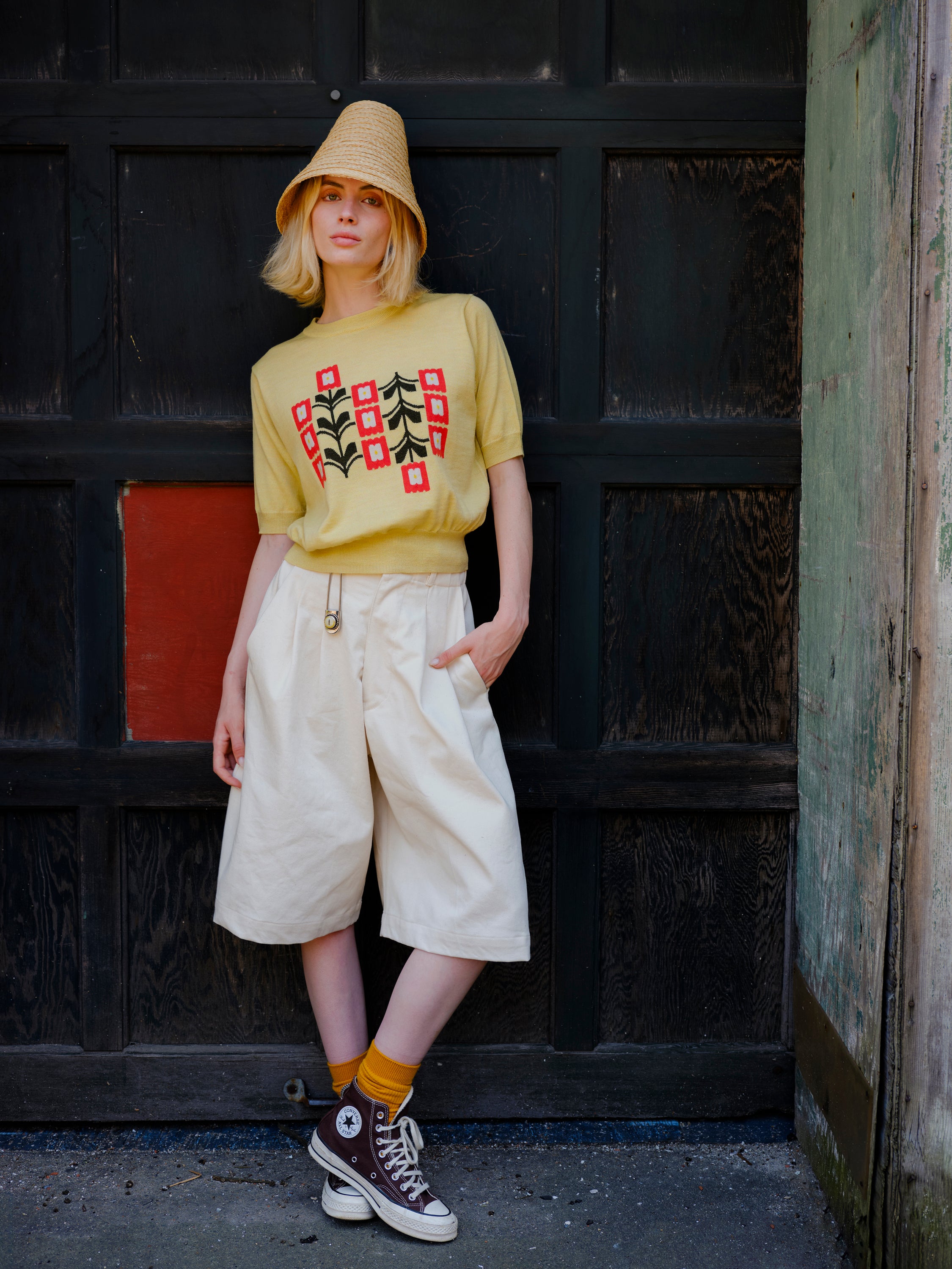 Zinnia Flower Sweater Tee