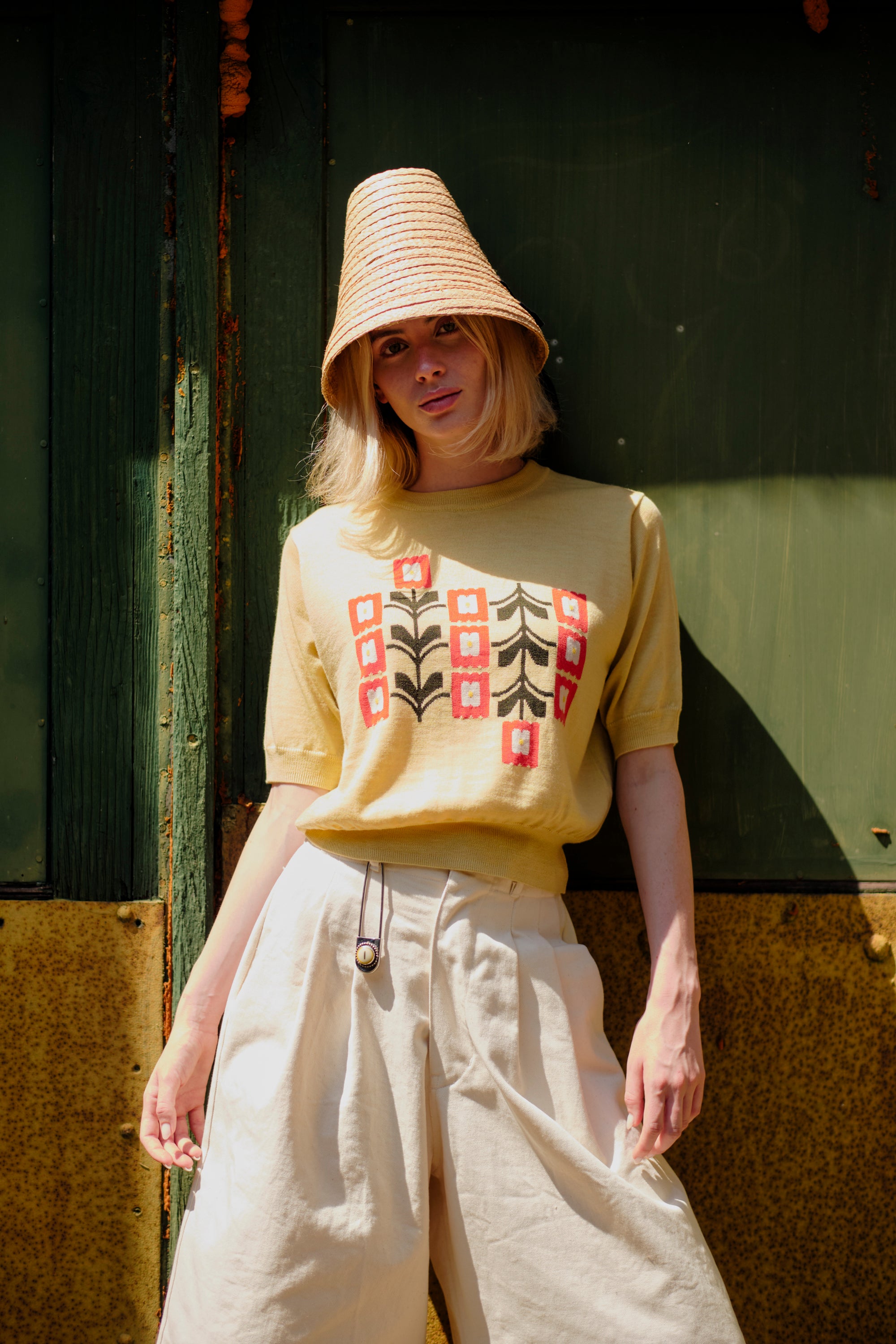 Zinnia Flower Sweater Tee