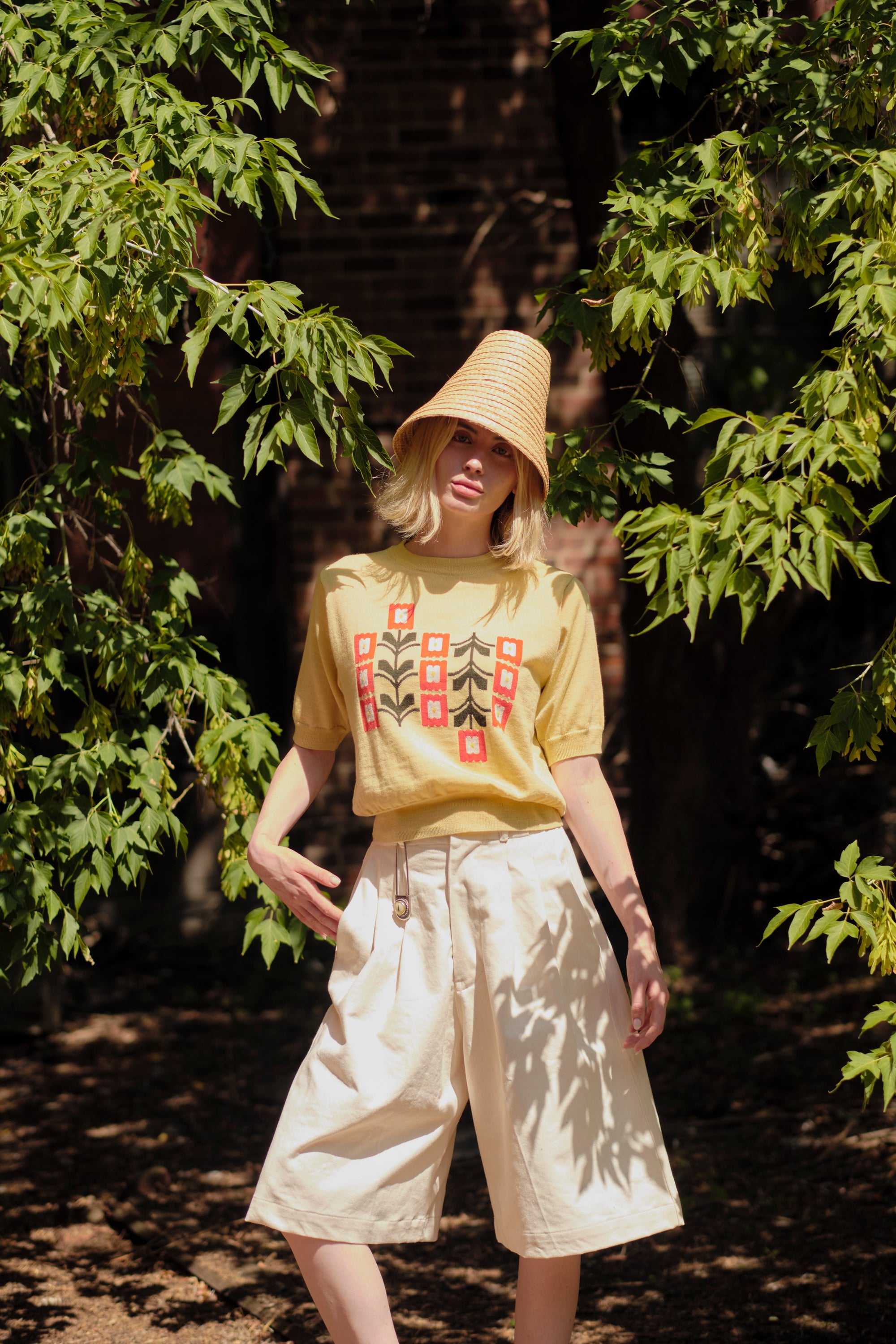 Zinnia Flower Sweater Tee