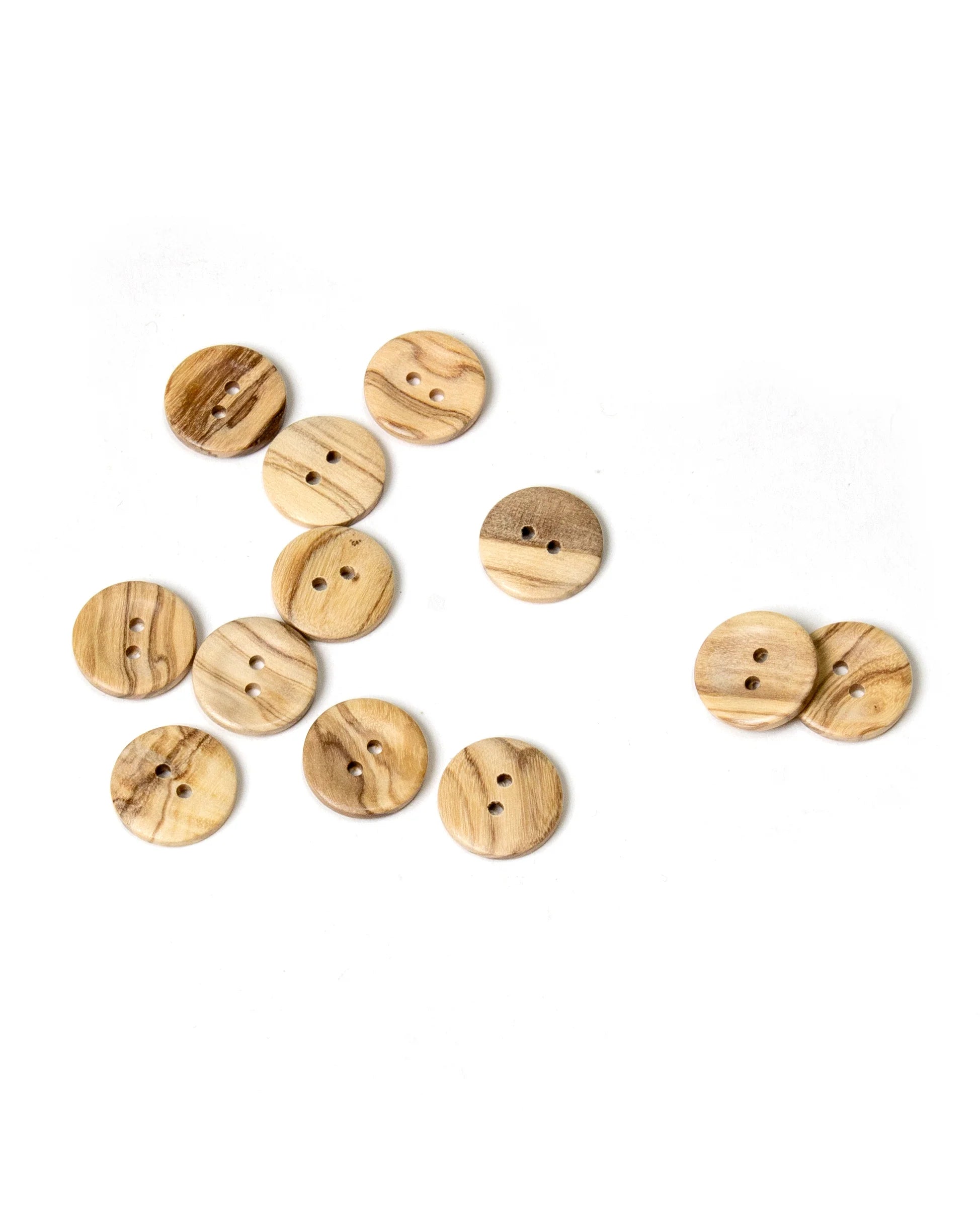 Two Hole Olive Wood Buttons 18mm