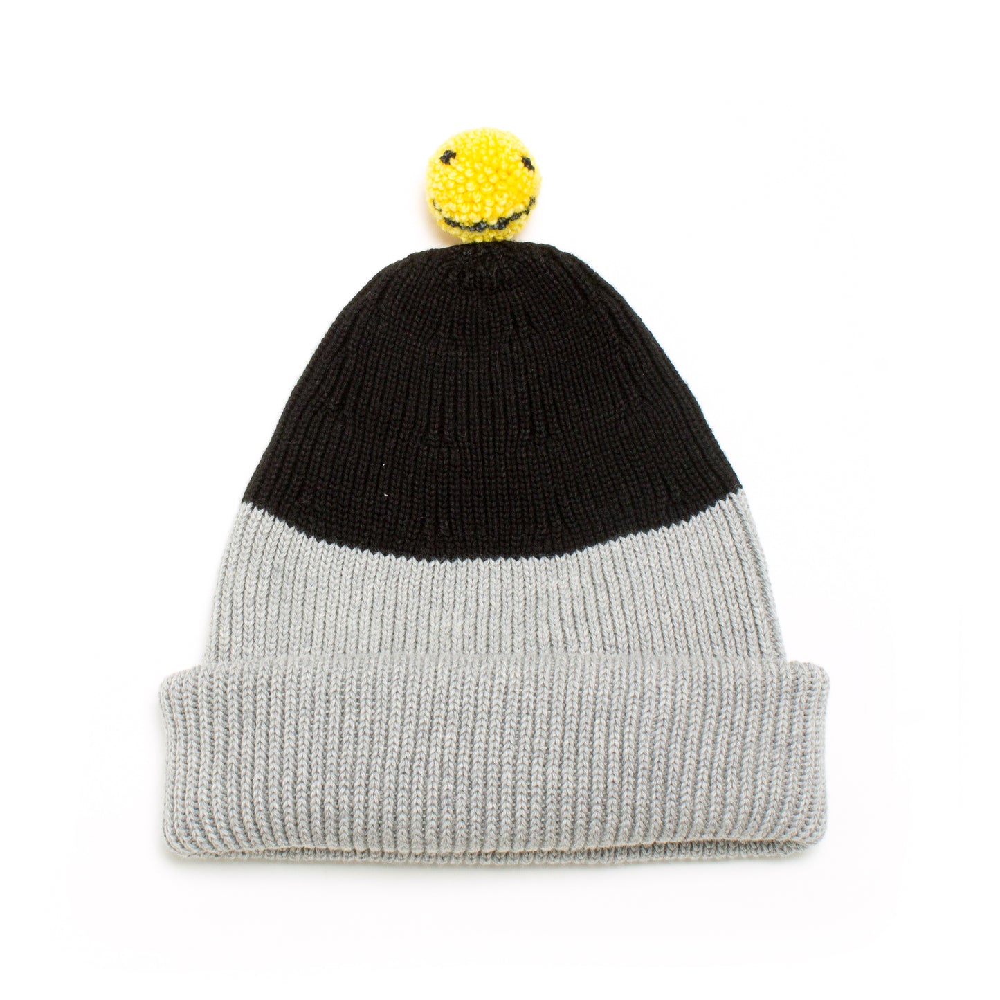 Cotton Happy Hat-Grey and Black