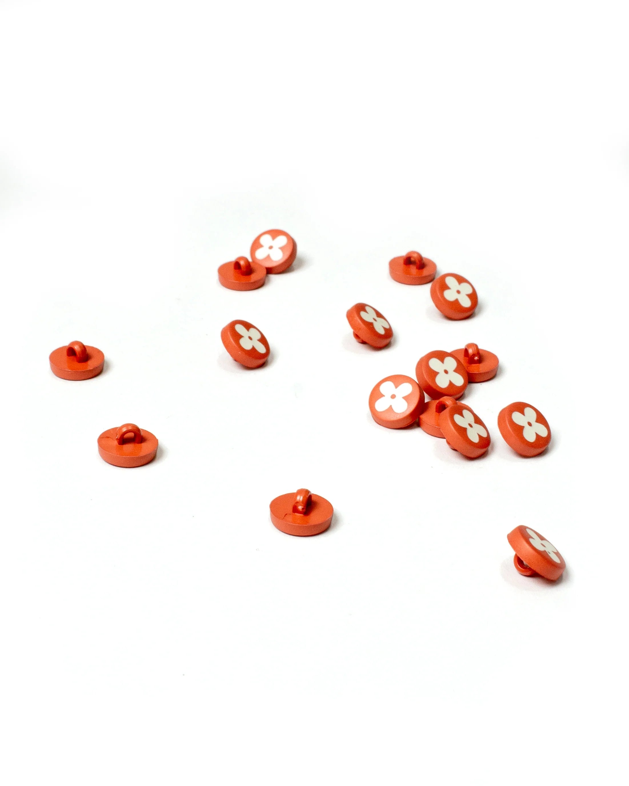 Orange with Off White Flower 12mm