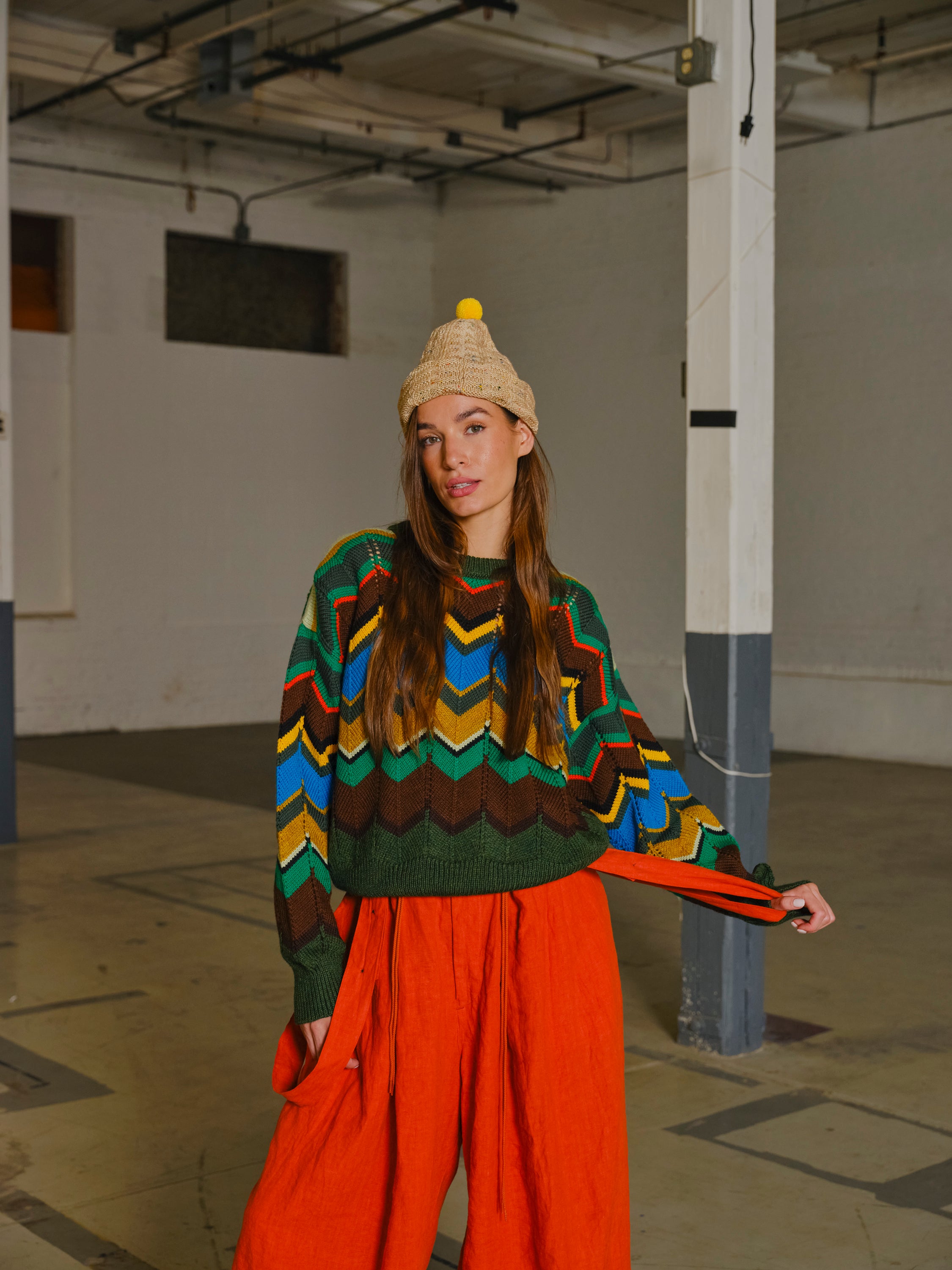 Linen Accordion Hat