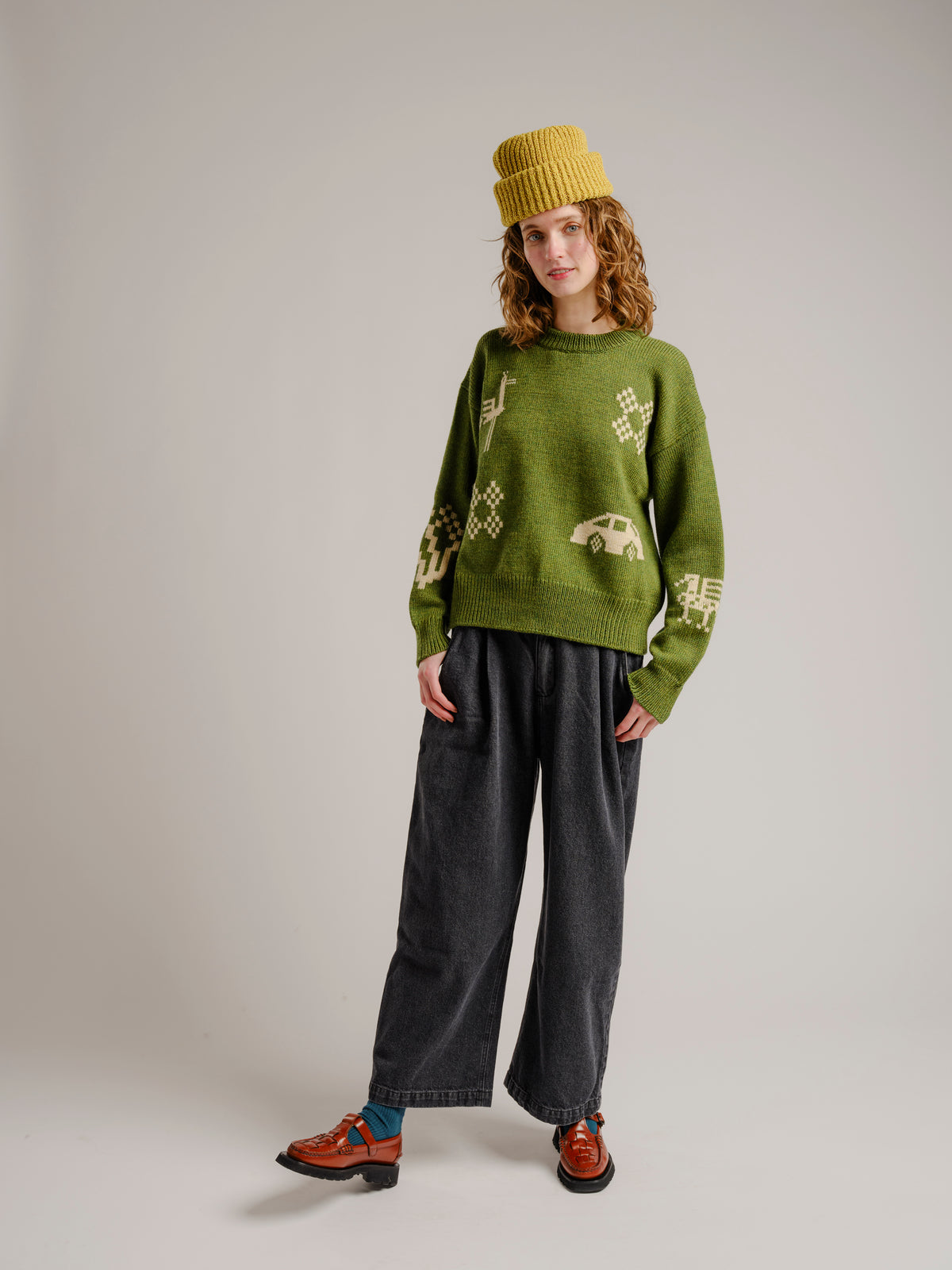 X90 + Birds Sweater - Terra
