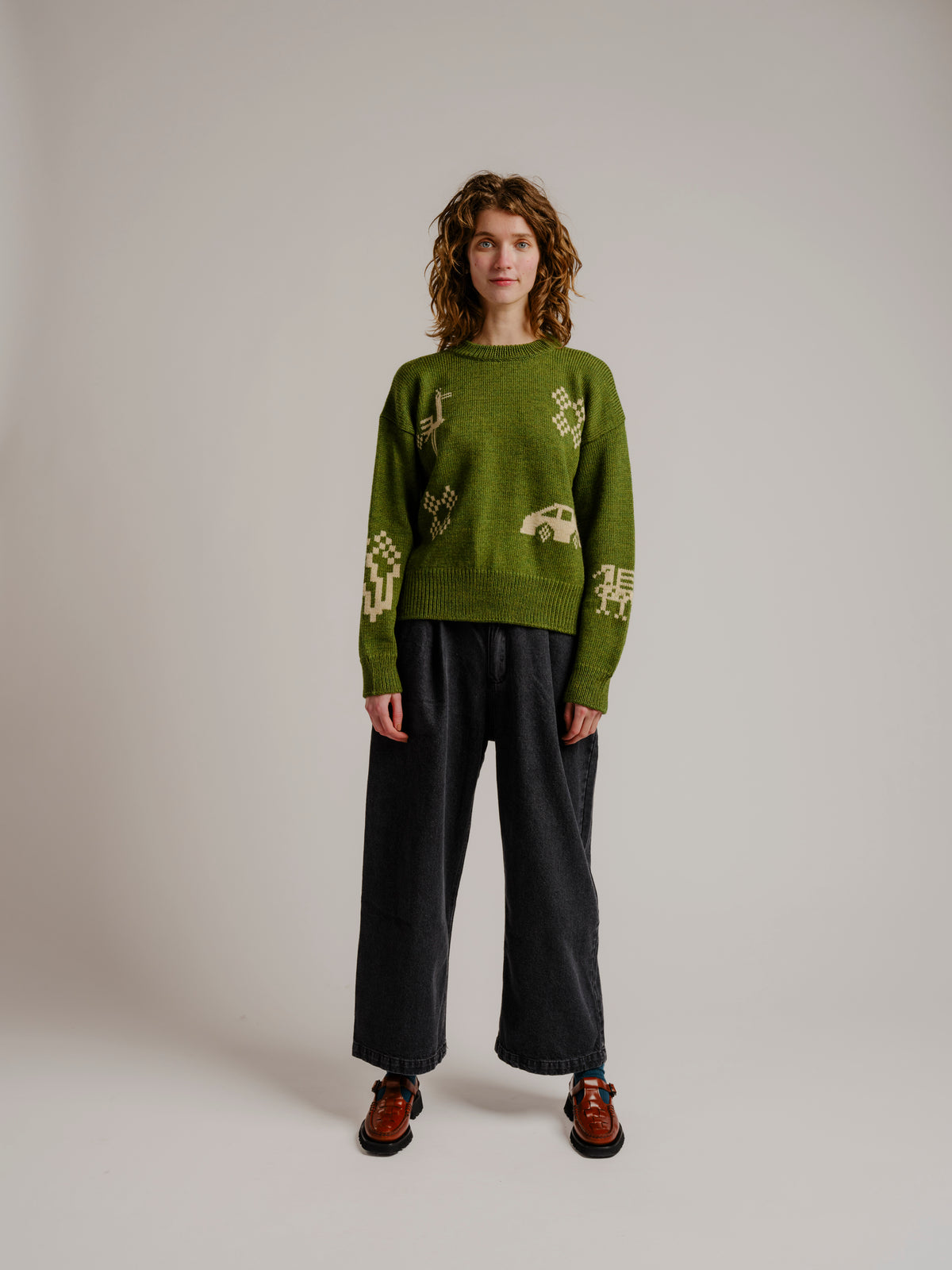 X90 + Birds Sweater - Terra