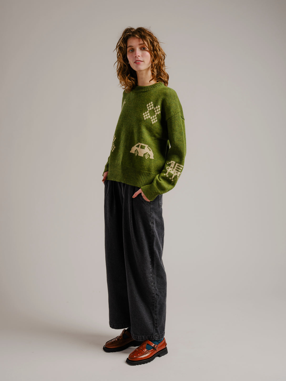 X90 + Birds Sweater - Terra