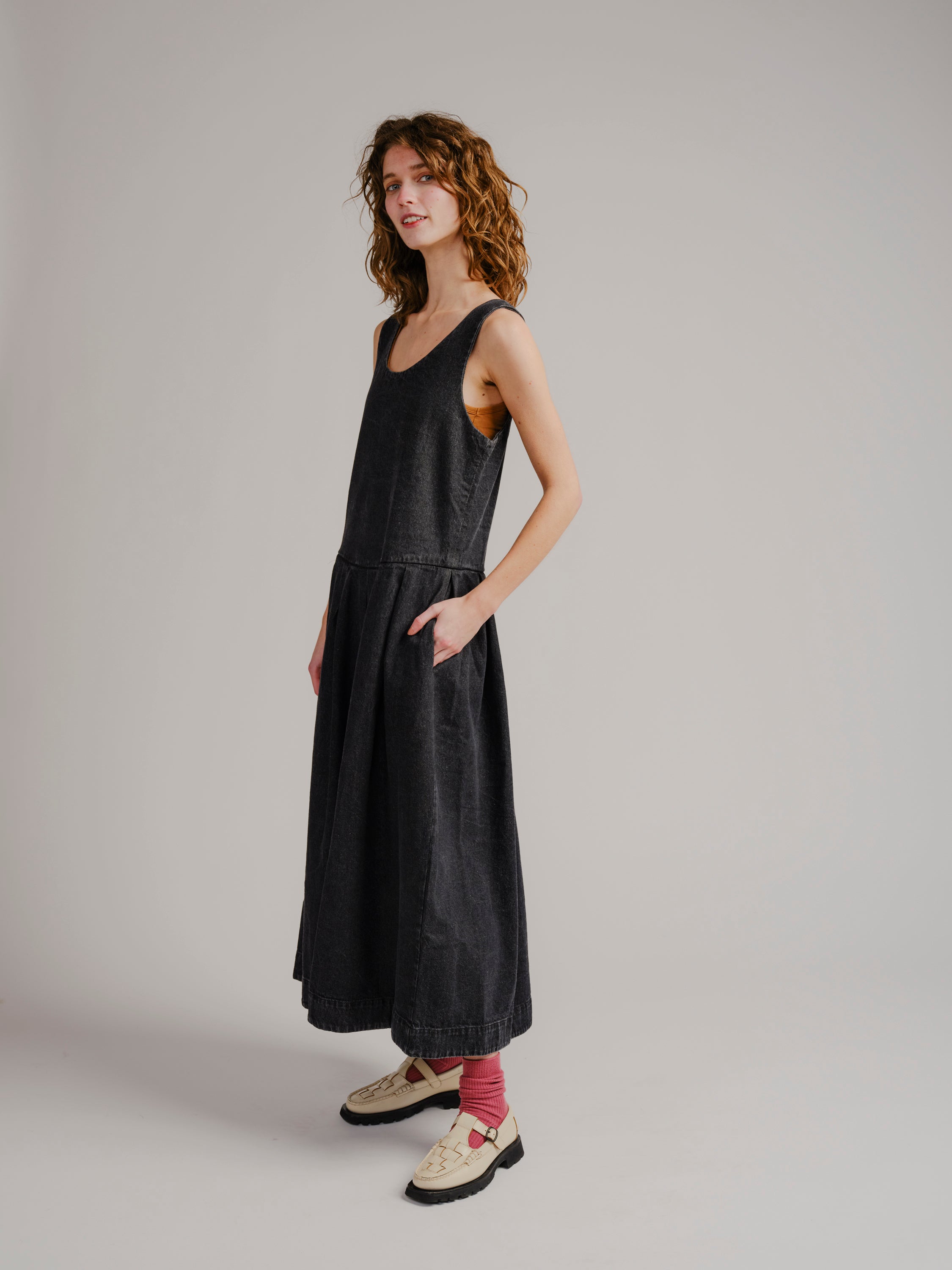 Edie Dress - Black Denim