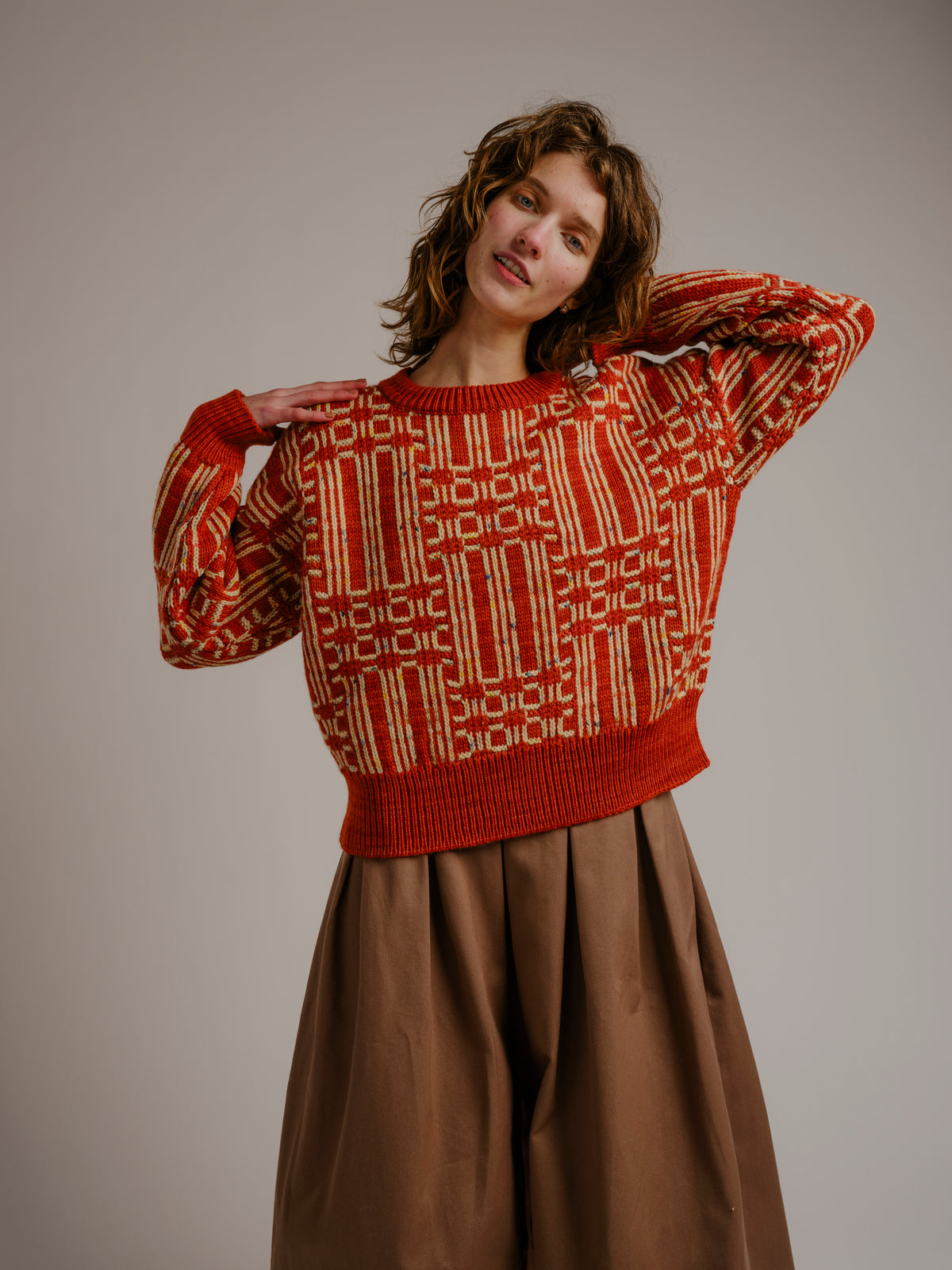 Passing Through Sweater - Brick