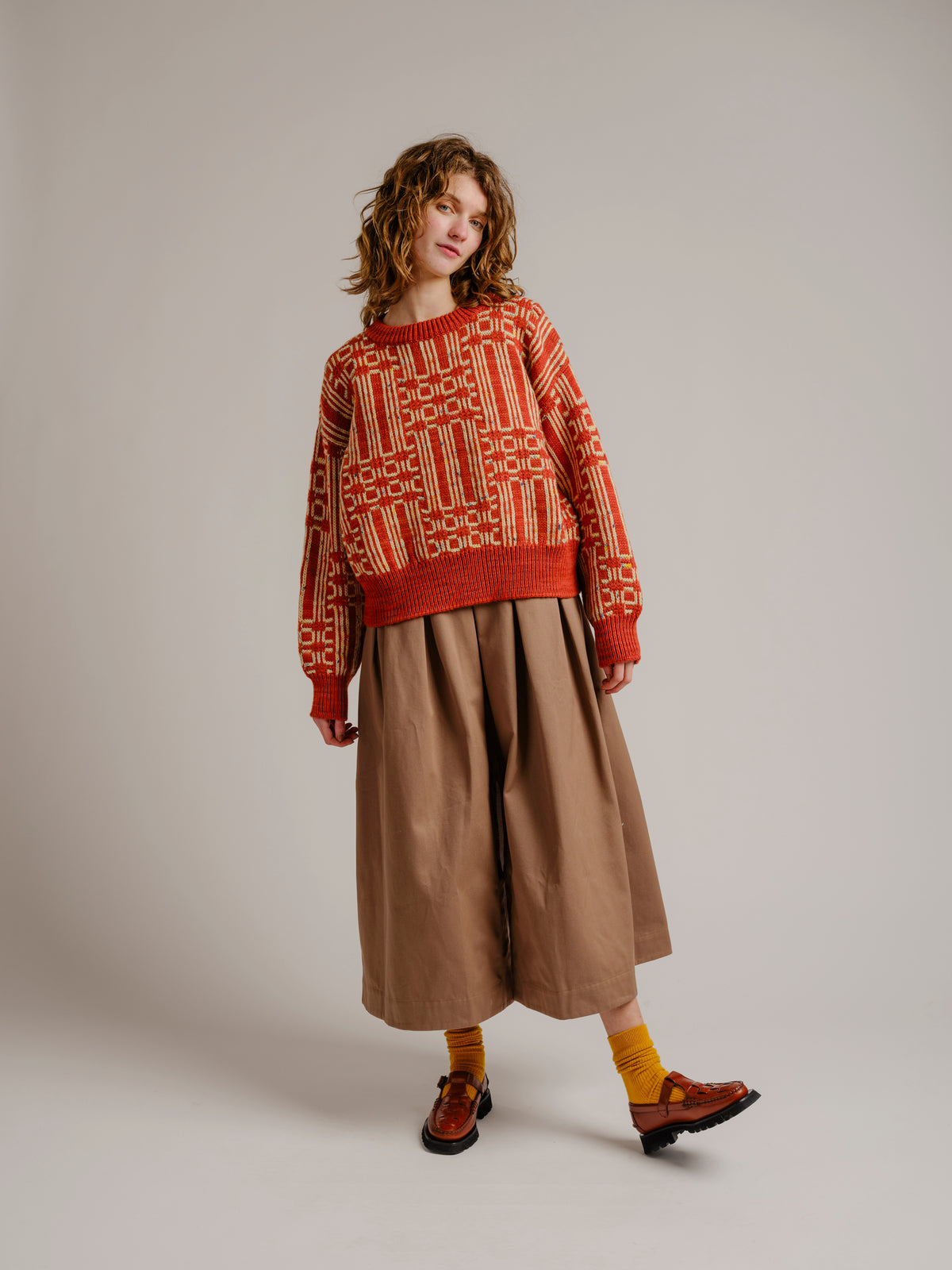 Passing Through Sweater - Brick