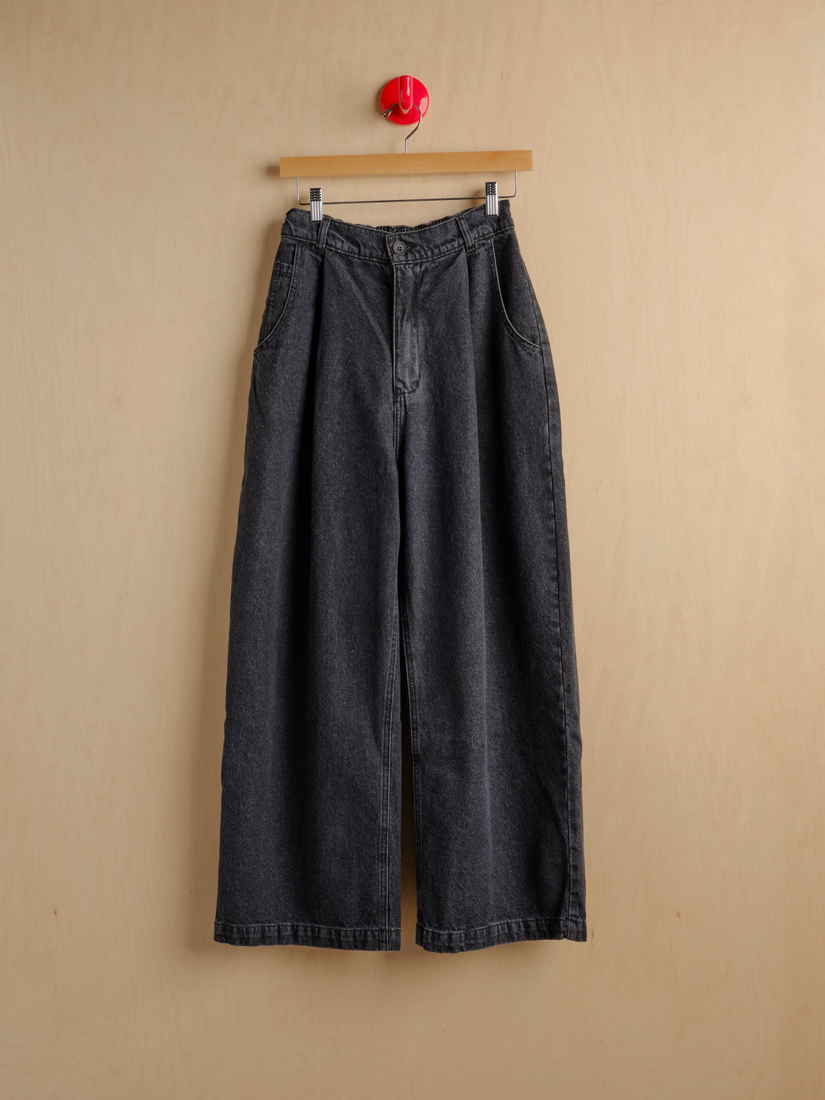 Rylie Wide Leg Pant - Black Denim