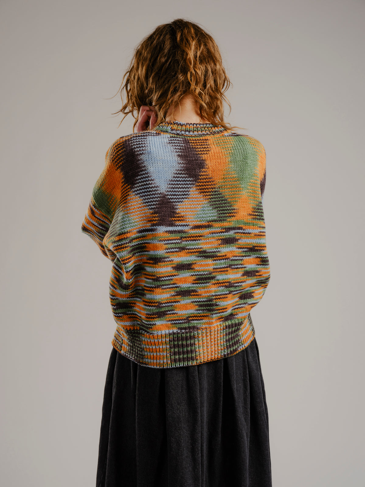 Space Dye Dot Cardigan - Storm