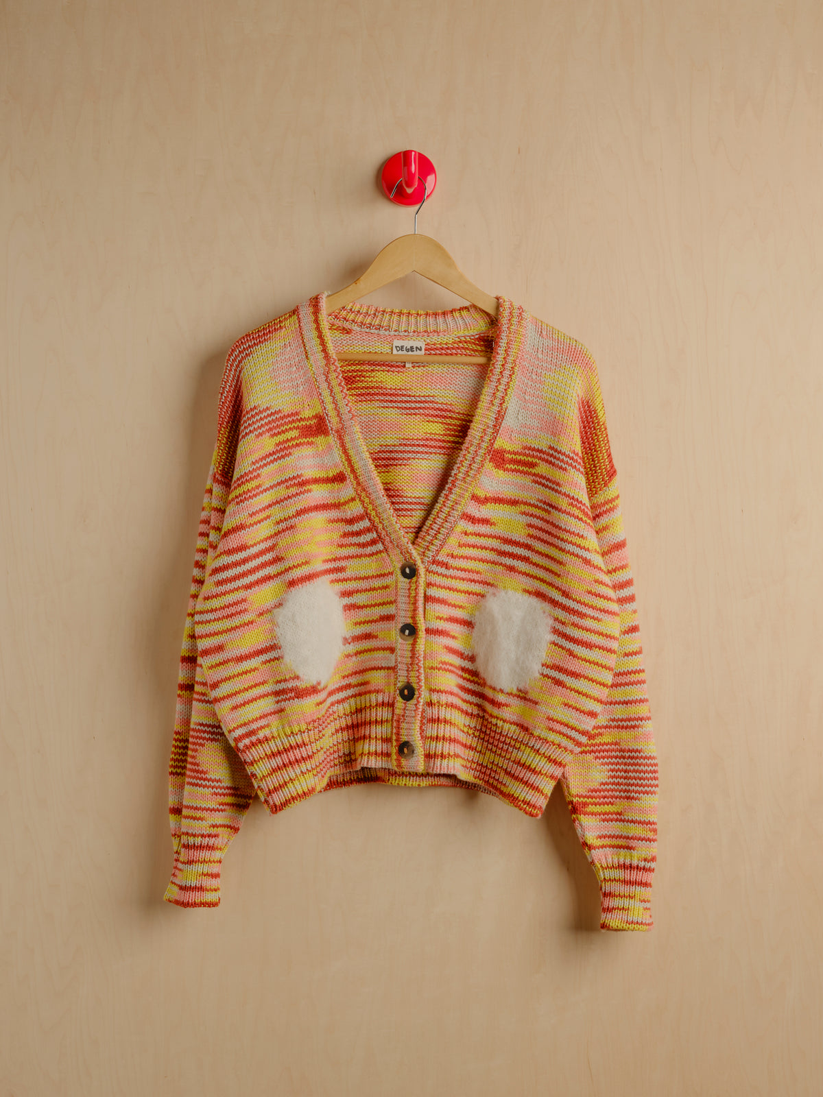 Space Dye Dot Cardigan - Sunrise