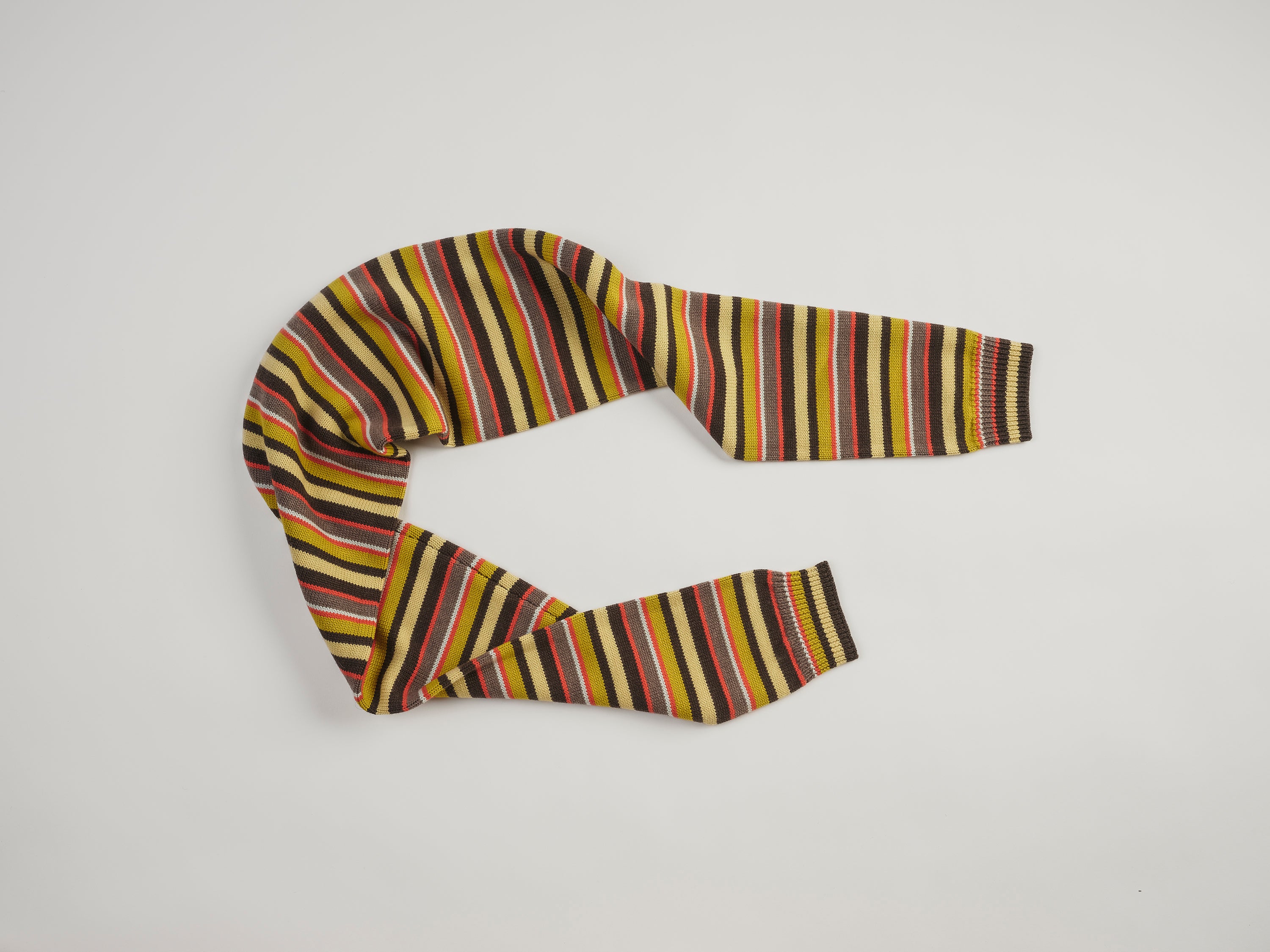 Retro Striped Sleeve Scarf