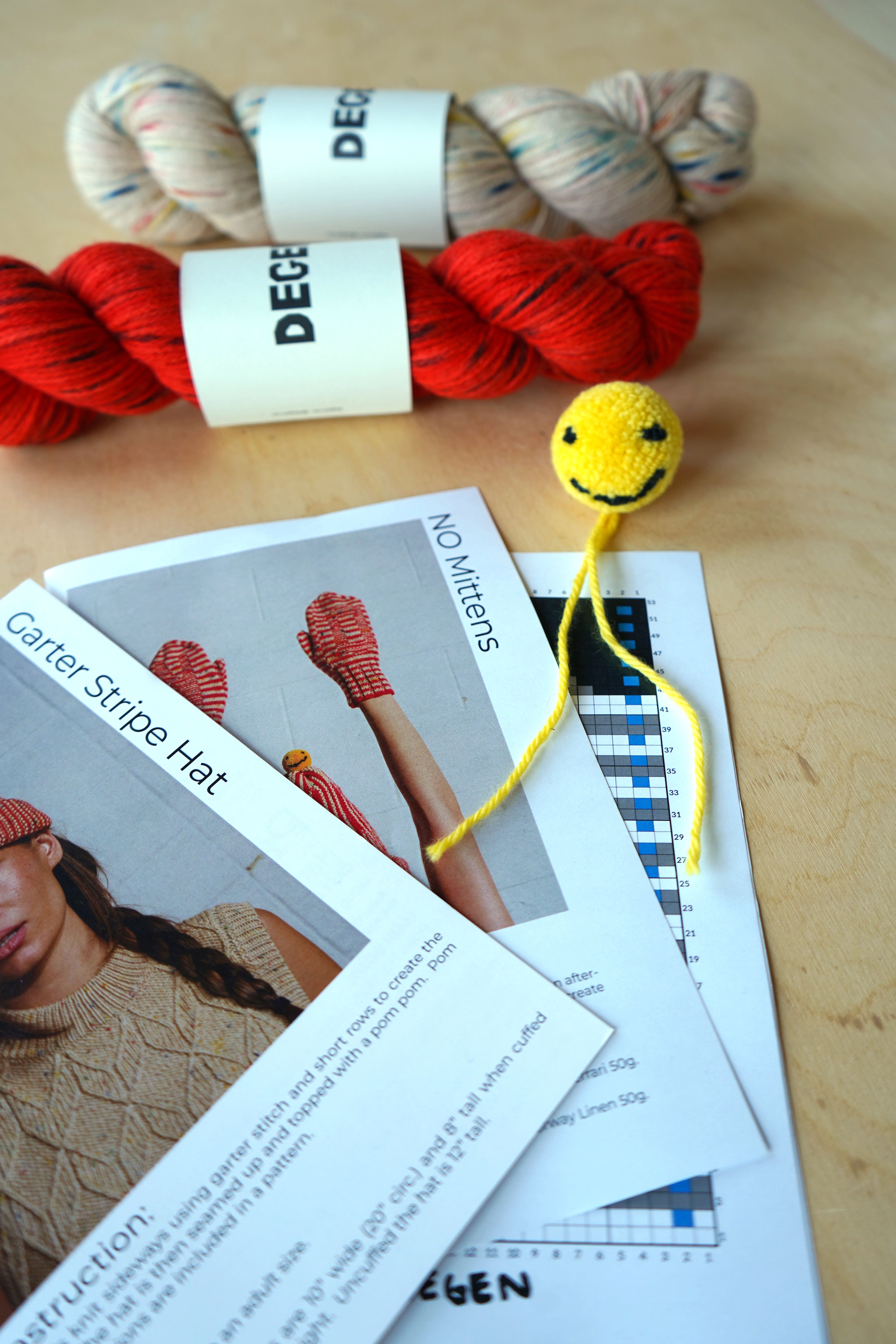 NO Mittens and Garter Stripe Hat Kit