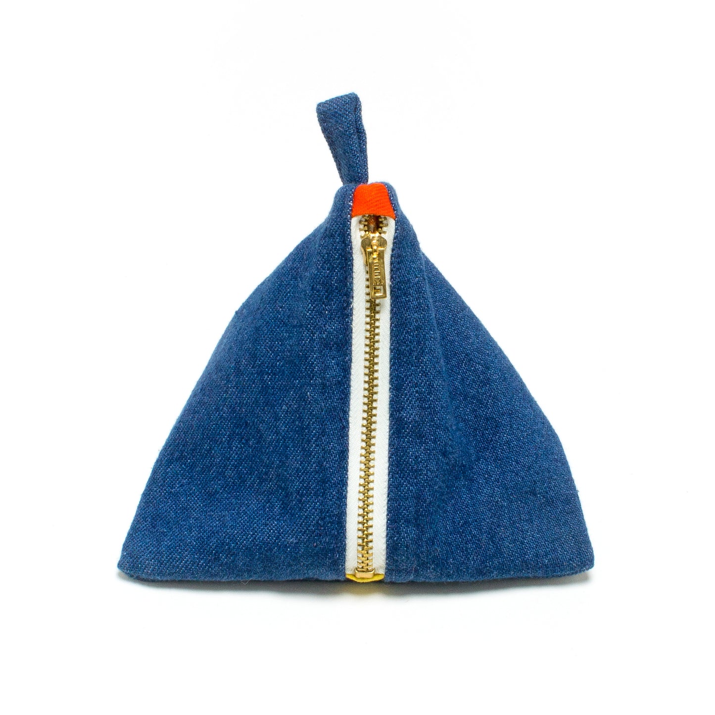 Denim Pyramid Pouch