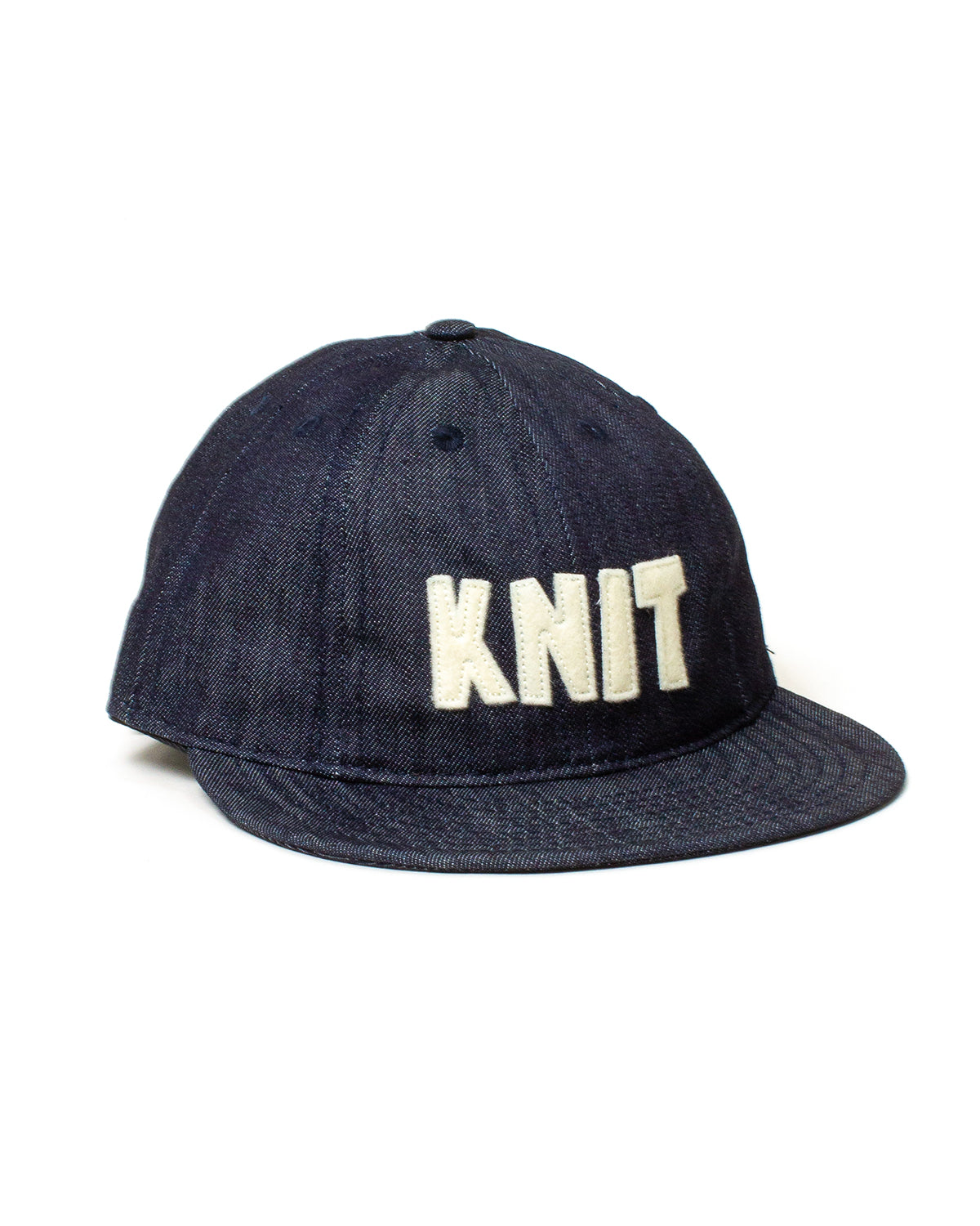 KNIT Denim and Cream Cap