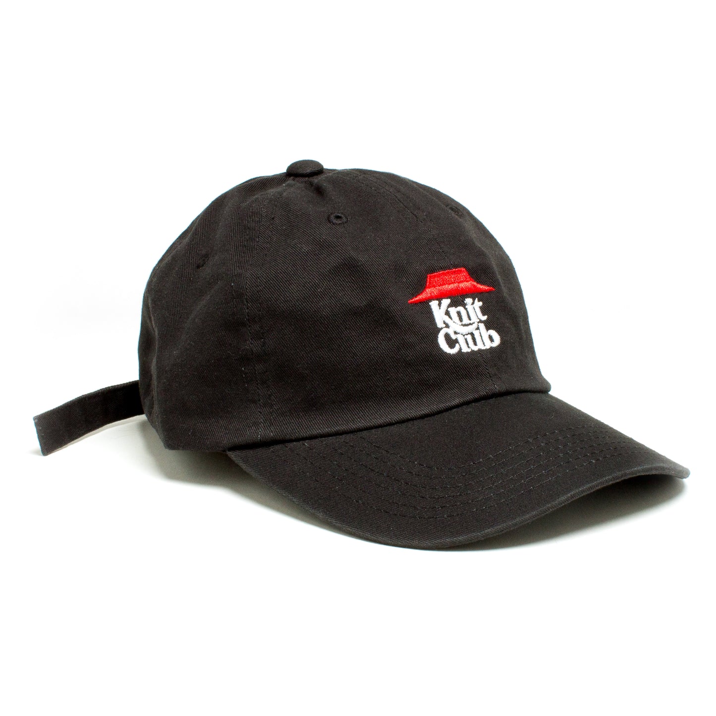 Knit Club Dad Cap-Black