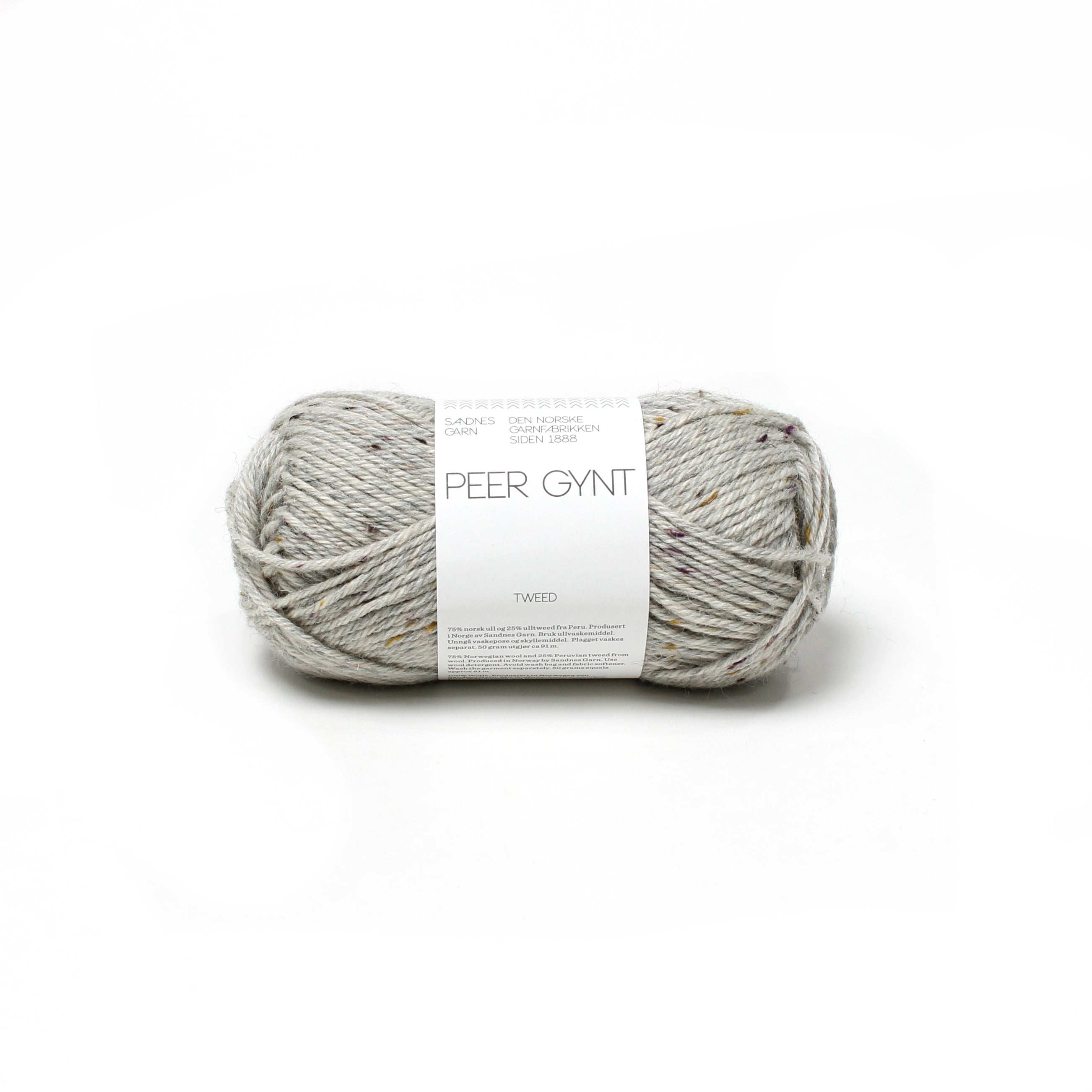 Sandes Garn - Peer Gynt - 1035 Gray Heather Falling Leaves Tweed