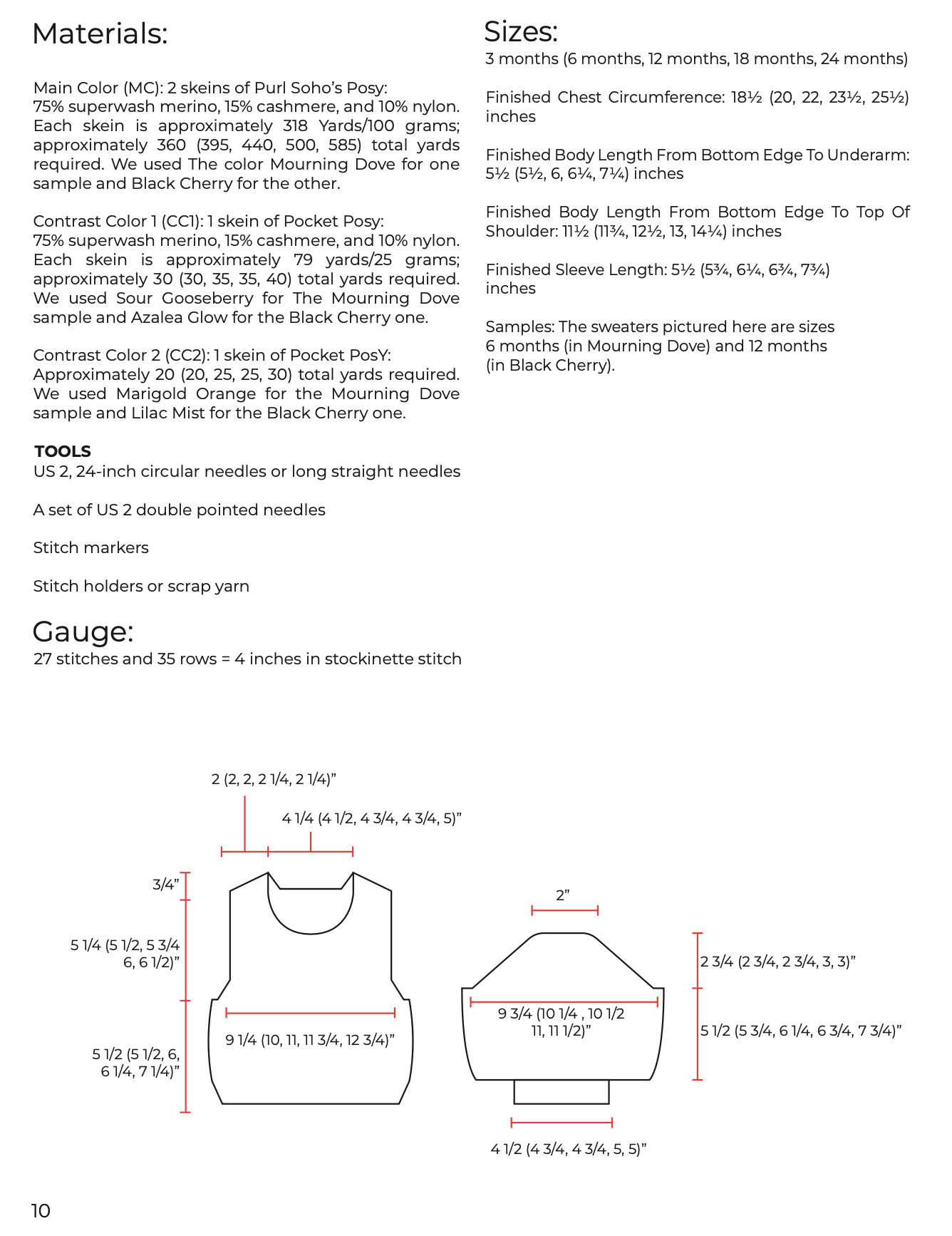 Baby City Block Sweater Pattern