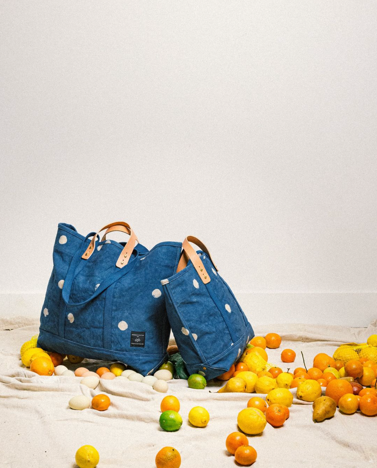 Small East West Tote- Indigo Moon