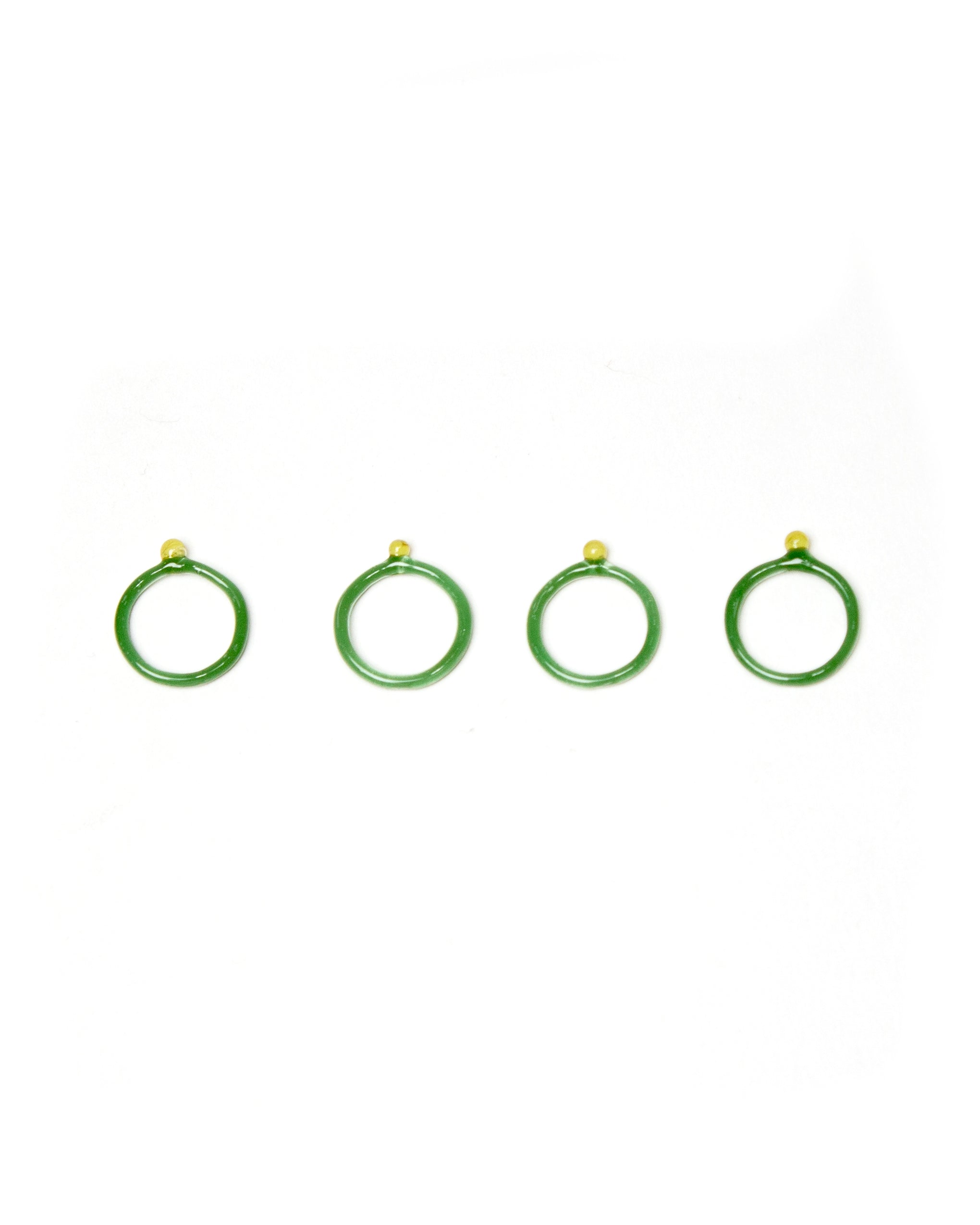 Fiber and Flame X DEGEN Glass Stitch Markers - Large