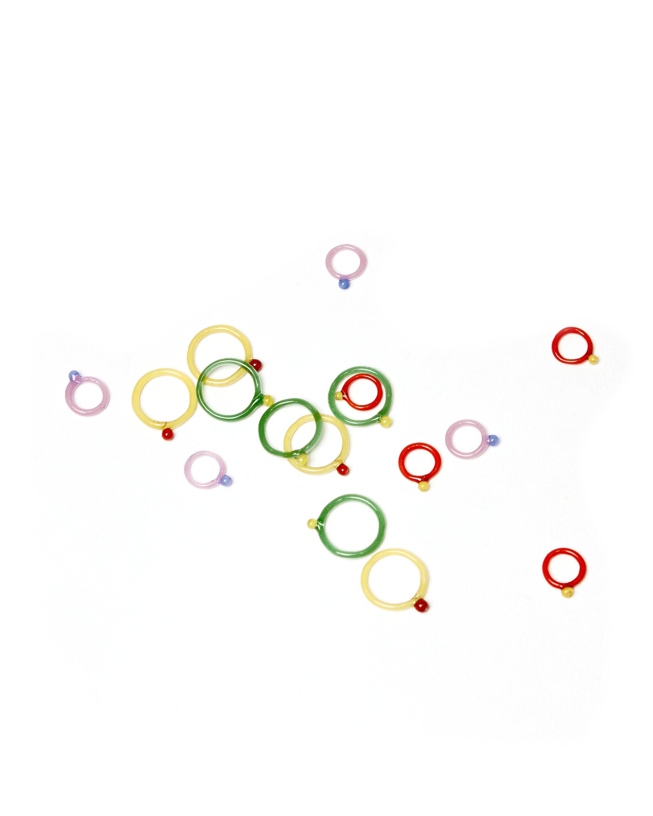 Fiber and Flame X DEGEN Glass Stitch Markers - Large