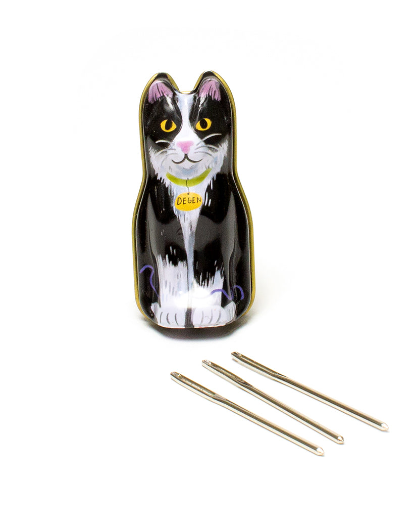 【超激レア】ハミルトンコレクション　Tweedle Dee Cat Black Cat Tin - Tapestry Needles
