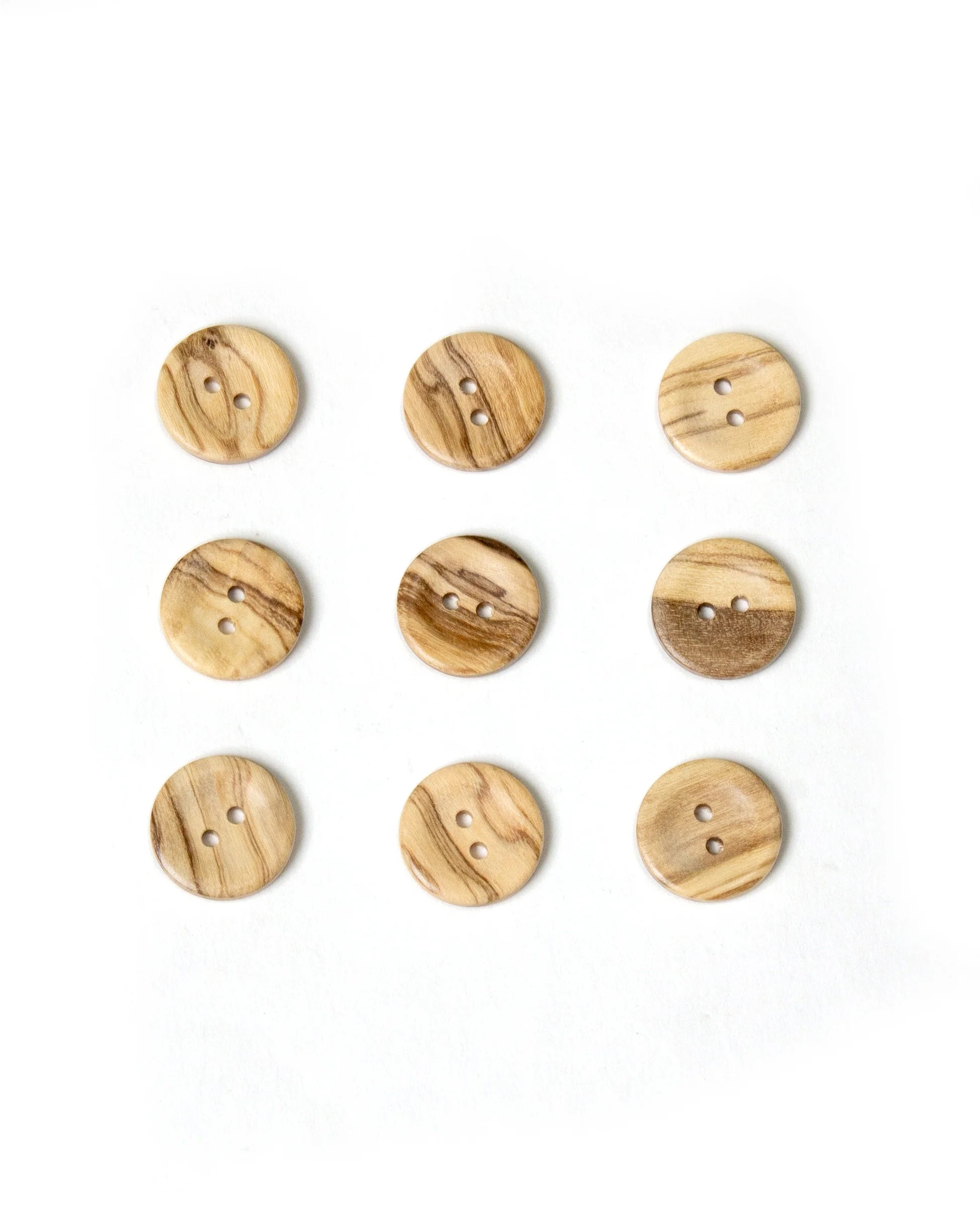Two Hole Olive Wood Buttons 18mm