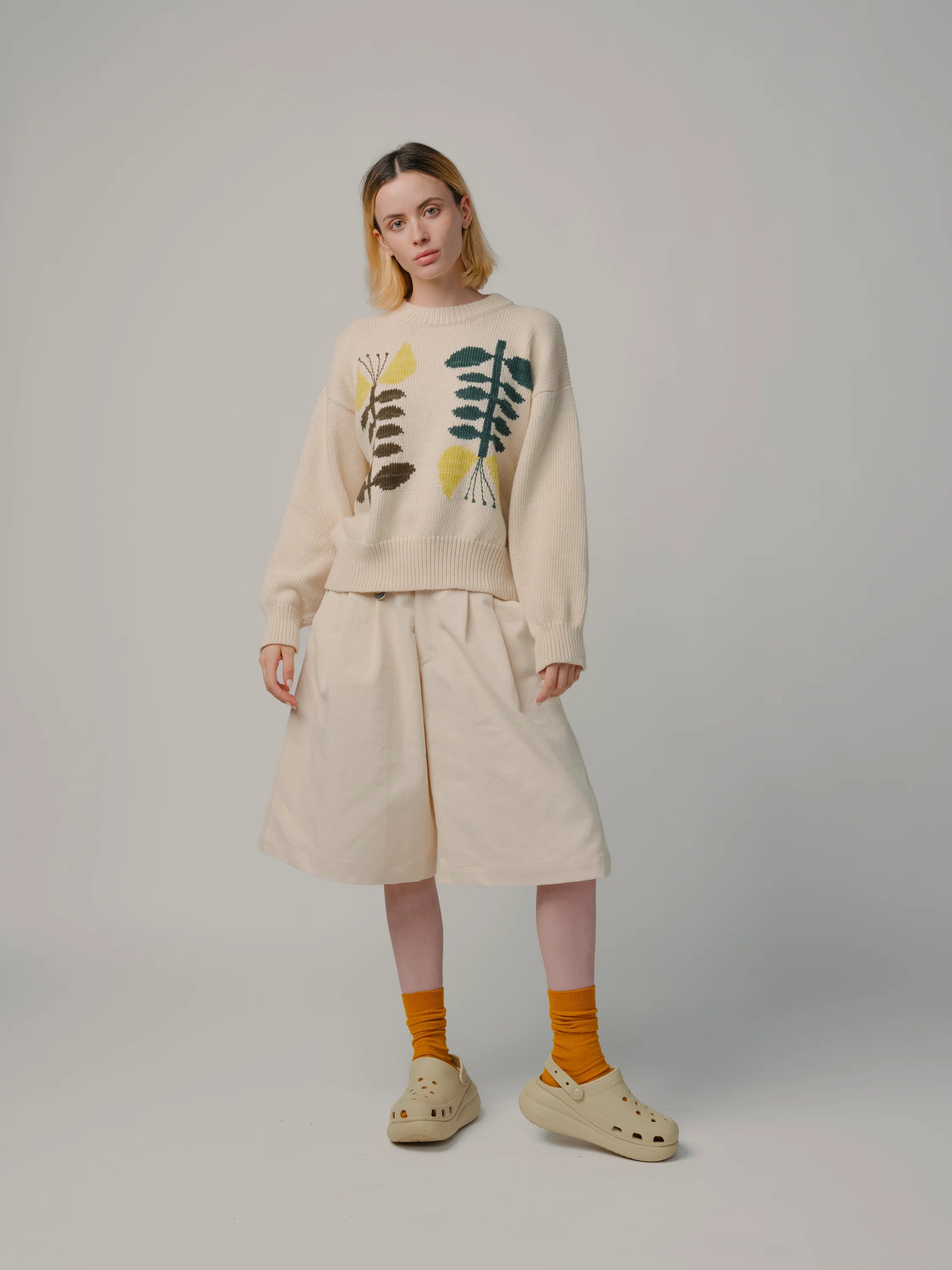 Yarrow Embroidered Flora Sweater
